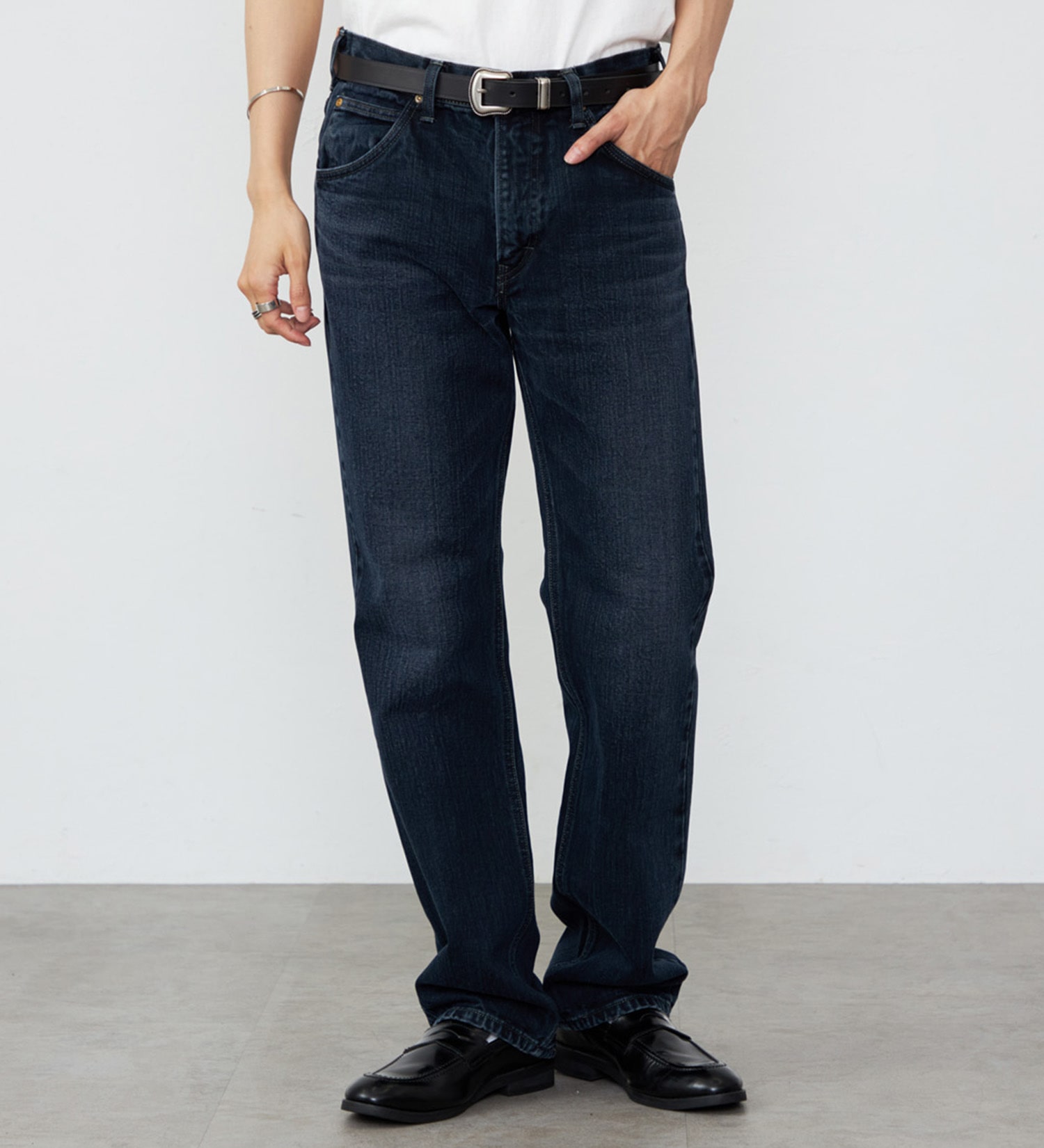 Lee(リー)のAMERICAN RIDERS 101Z ストレートジーンズ【股下長め83cm】|パンツ/デニム/ジーンズパンツ/メンズ|ブラックデニム
