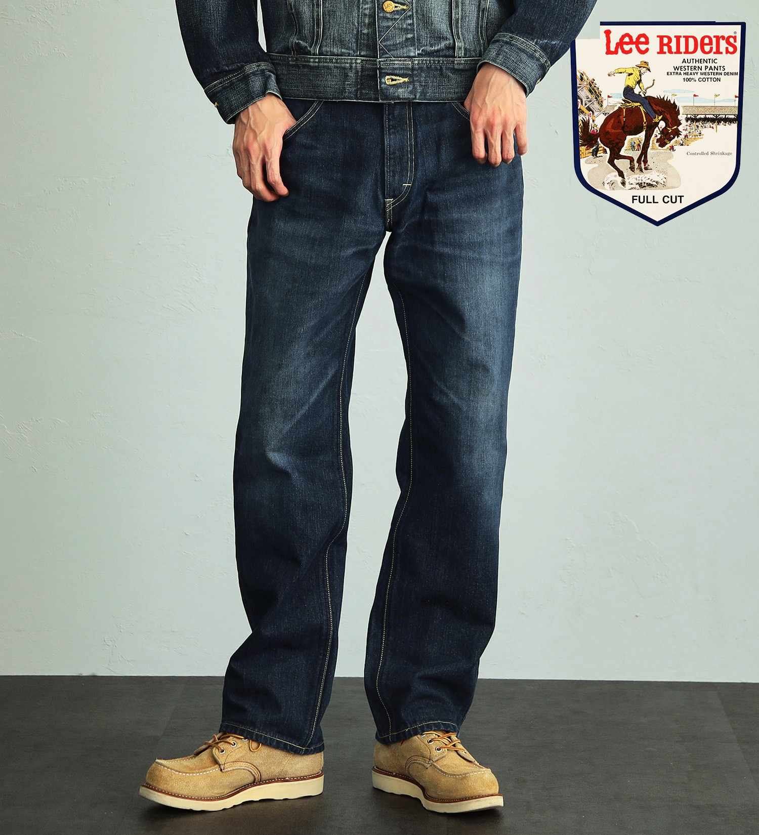 Lee(リー)の【股下長め(83cm)】AMERICAN RIDERS 200 フルカットジーンズ|パンツ/デニムパンツ/メンズ|濃色ブルー