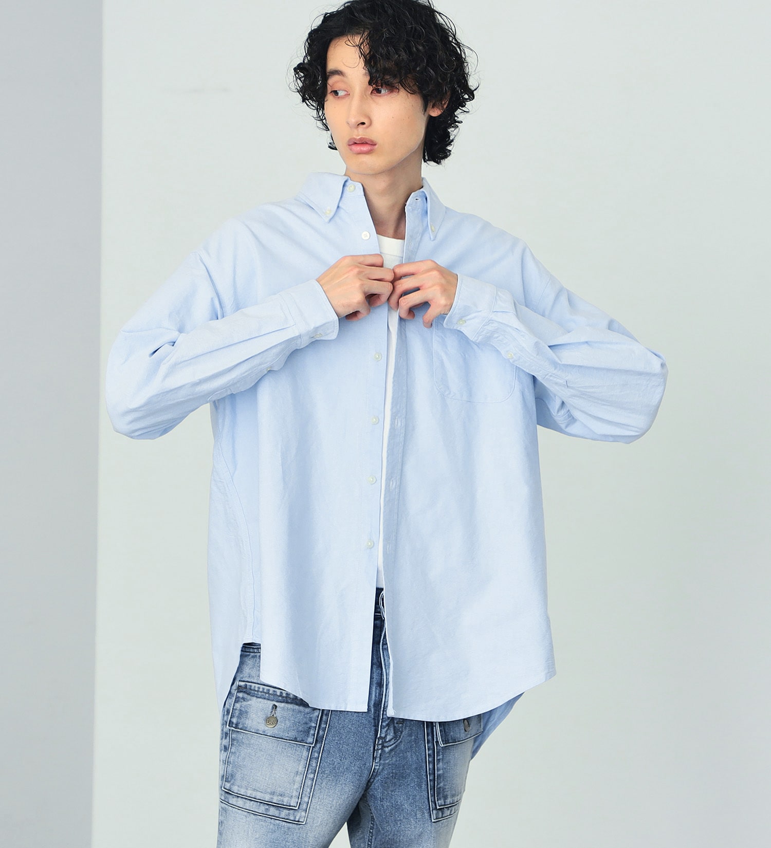 Lee(リー)の【カート割対象】【FINAL SALE】ボタンダウンシャツ|トップス/シャツ/ブラウス/メンズ|サックスブルー