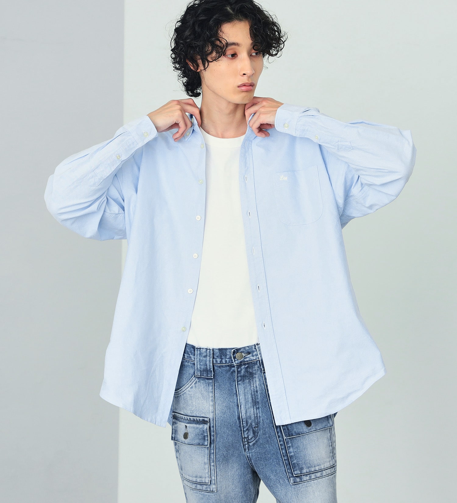 Lee(リー)の【カート割対象】【FINAL SALE】ボタンダウンシャツ|トップス/シャツ/ブラウス/メンズ|サックスブルー