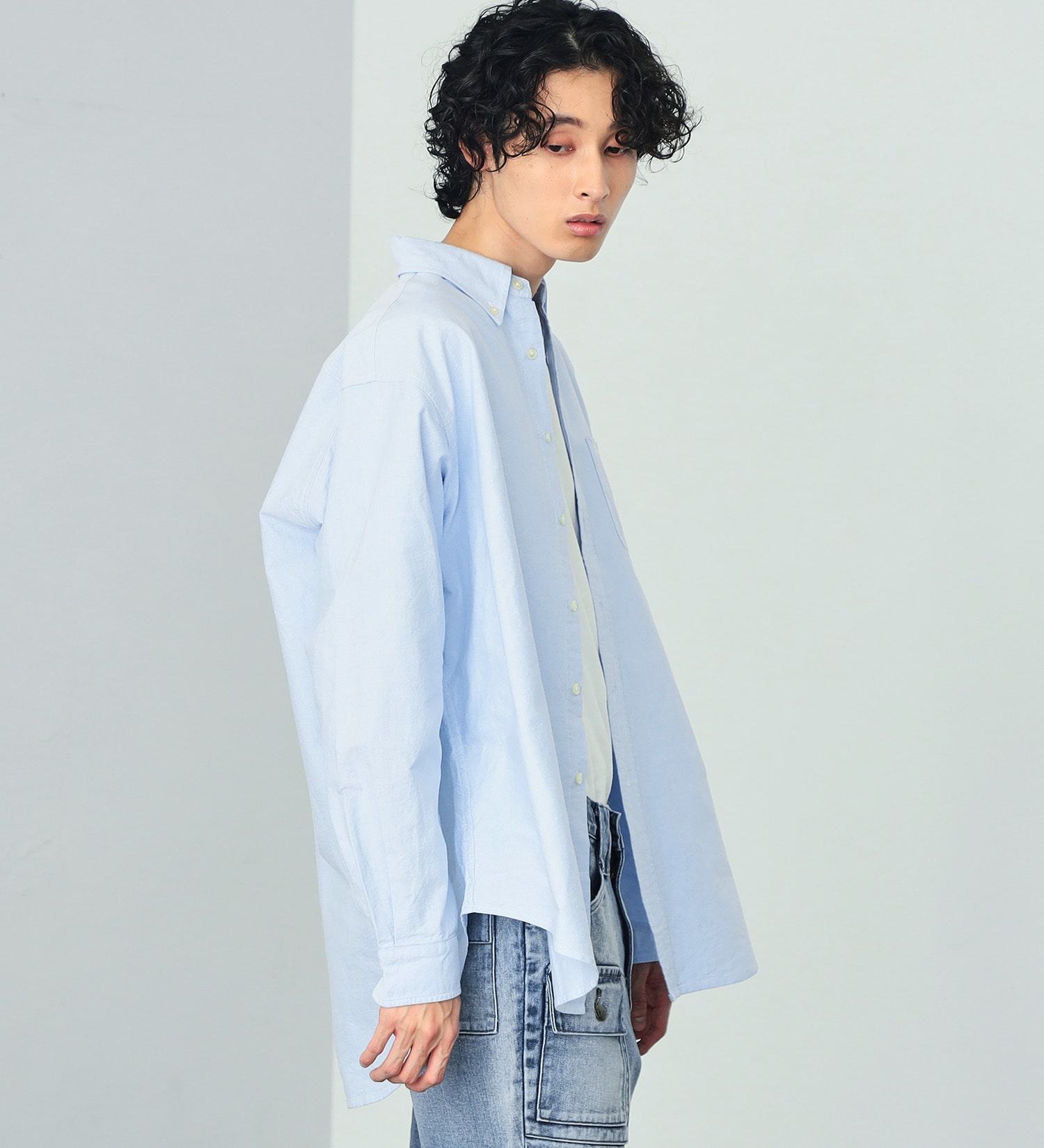 Lee(リー)の【カート割対象】【FINAL SALE】ボタンダウンシャツ|トップス/シャツ/ブラウス/メンズ|サックスブルー