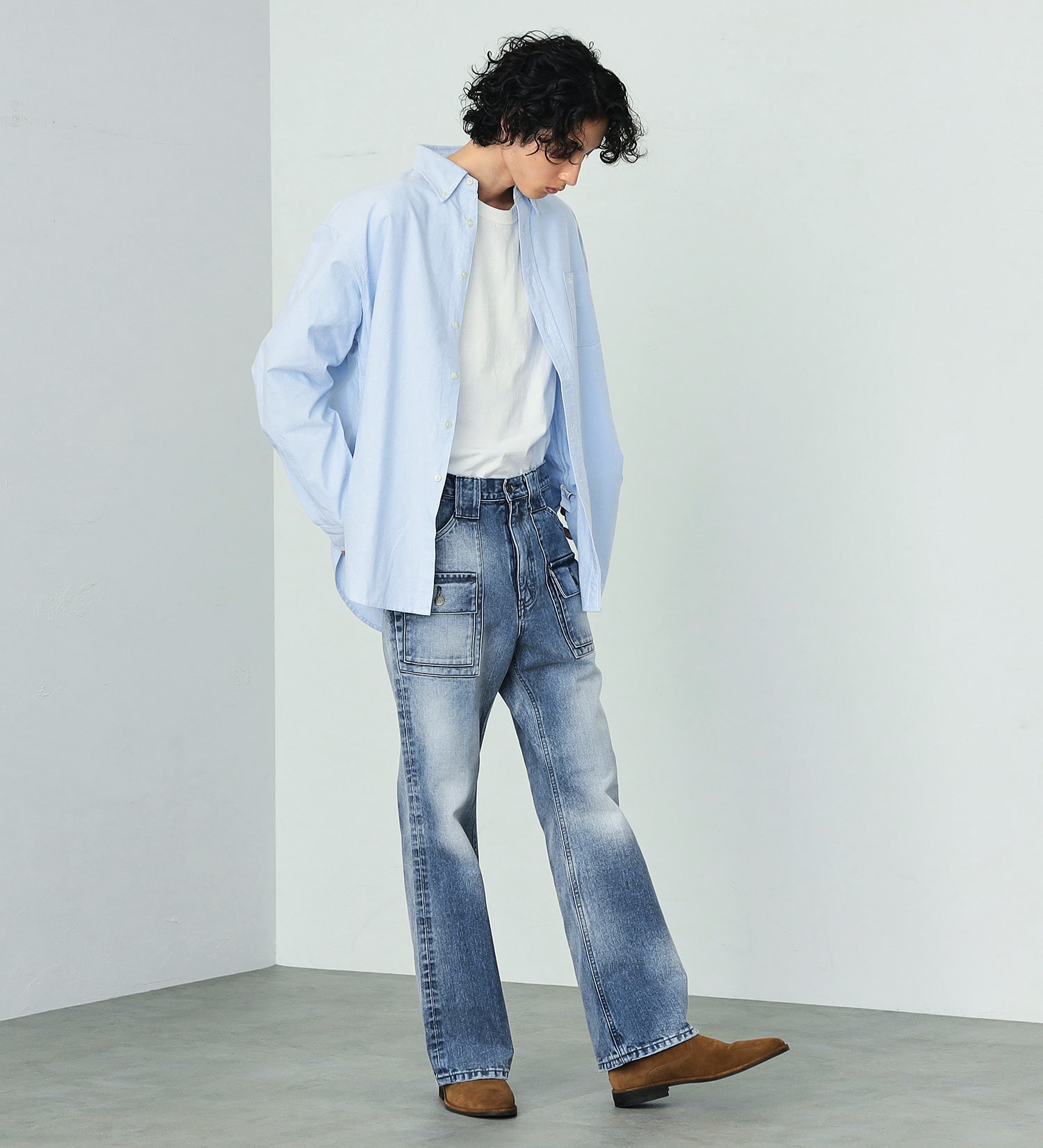 Lee(リー)の【カート割対象】【FINAL SALE】ボタンダウンシャツ|トップス/シャツ/ブラウス/メンズ|サックスブルー