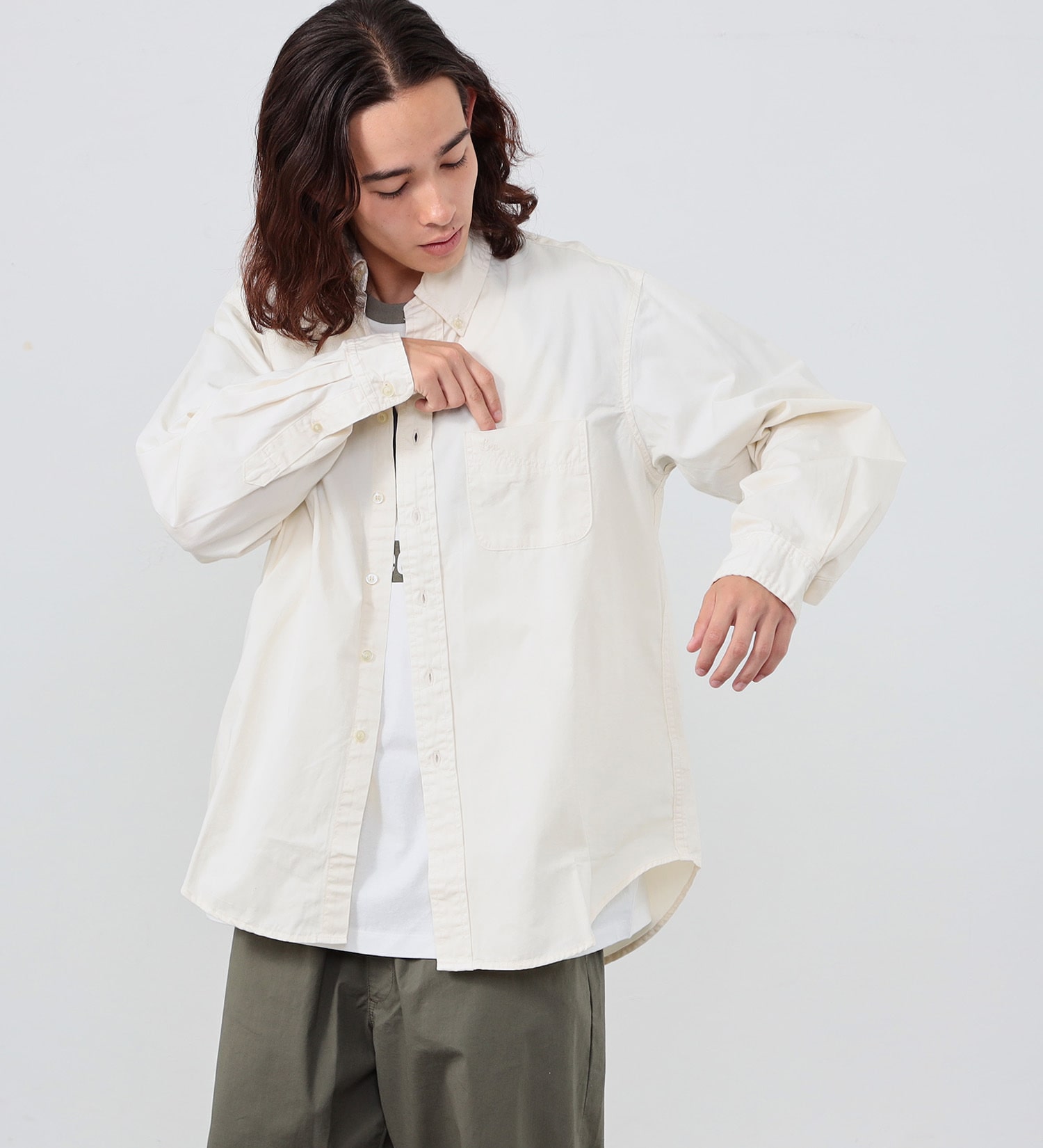 Lee(リー)の【カート割対象】【FINAL SALE】ボタンダウンシャツ デニム/カラー|トップス/シャツ/ブラウス/メンズ|ホワイト