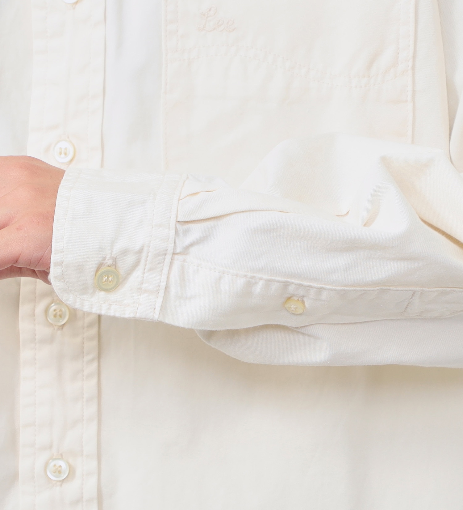 Lee(リー)の【カート割対象】【FINAL SALE】ボタンダウンシャツ デニム/カラー|トップス/シャツ/ブラウス/メンズ|ホワイト