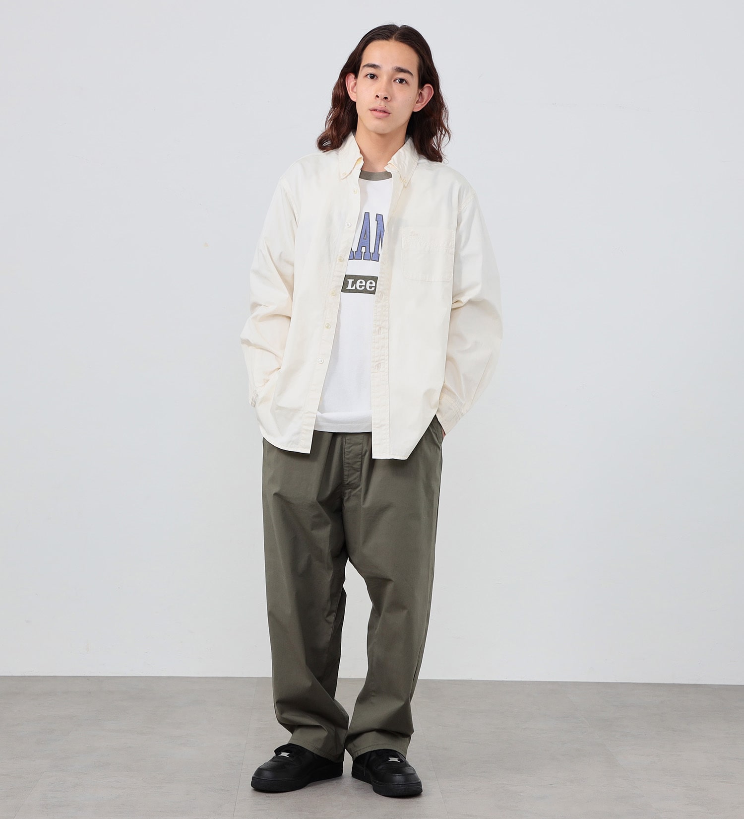 Lee(リー)の【カート割対象】【FINAL SALE】ボタンダウンシャツ デニム/カラー|トップス/シャツ/ブラウス/メンズ|ホワイト