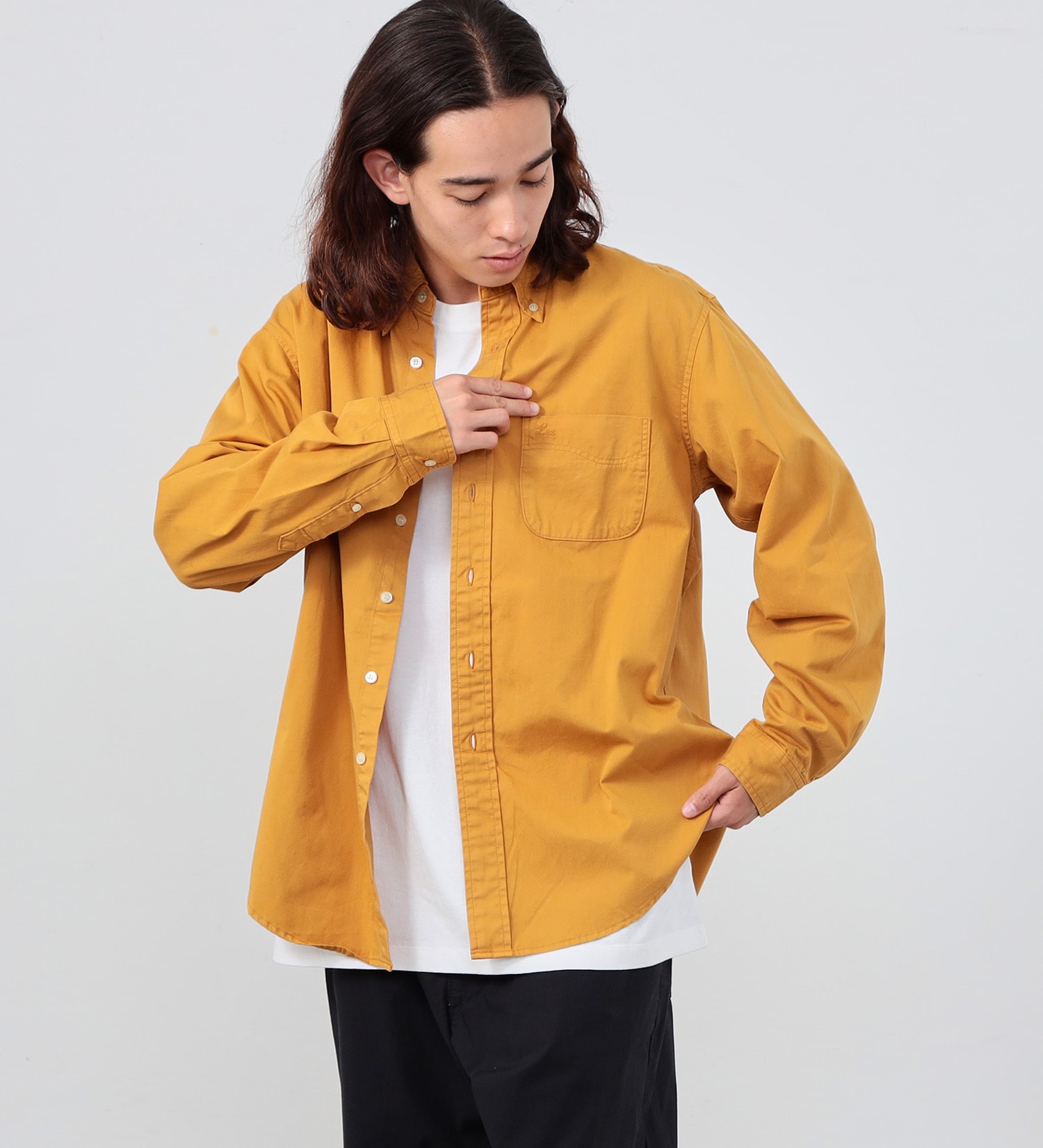 Lee(リー)の【カート割対象】【FINAL SALE】ボタンダウンシャツ デニム/カラー|トップス/シャツ/ブラウス/メンズ|マスタード