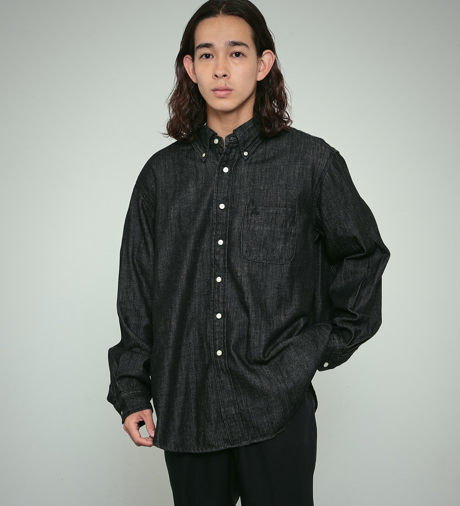 Lee(リー)の【カート割対象】【FINAL SALE】ボタンダウンシャツ デニム/カラー|トップス/シャツ/ブラウス/メンズ|ブラックデニム