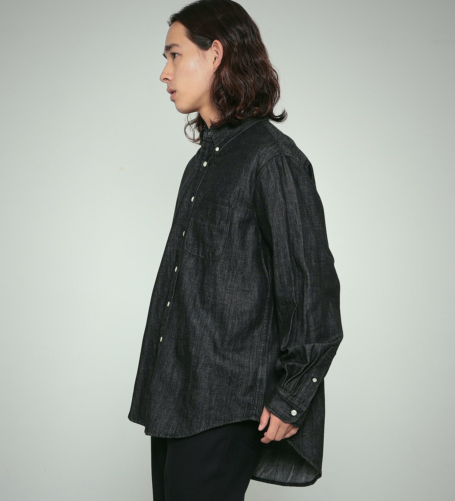 Lee(リー)の【カート割対象】【FINAL SALE】ボタンダウンシャツ デニム/カラー|トップス/シャツ/ブラウス/メンズ|ブラックデニム