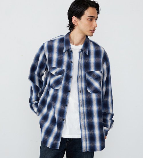 NEL WORK SHIRTS/ネルワークシャツ オンブレチェック