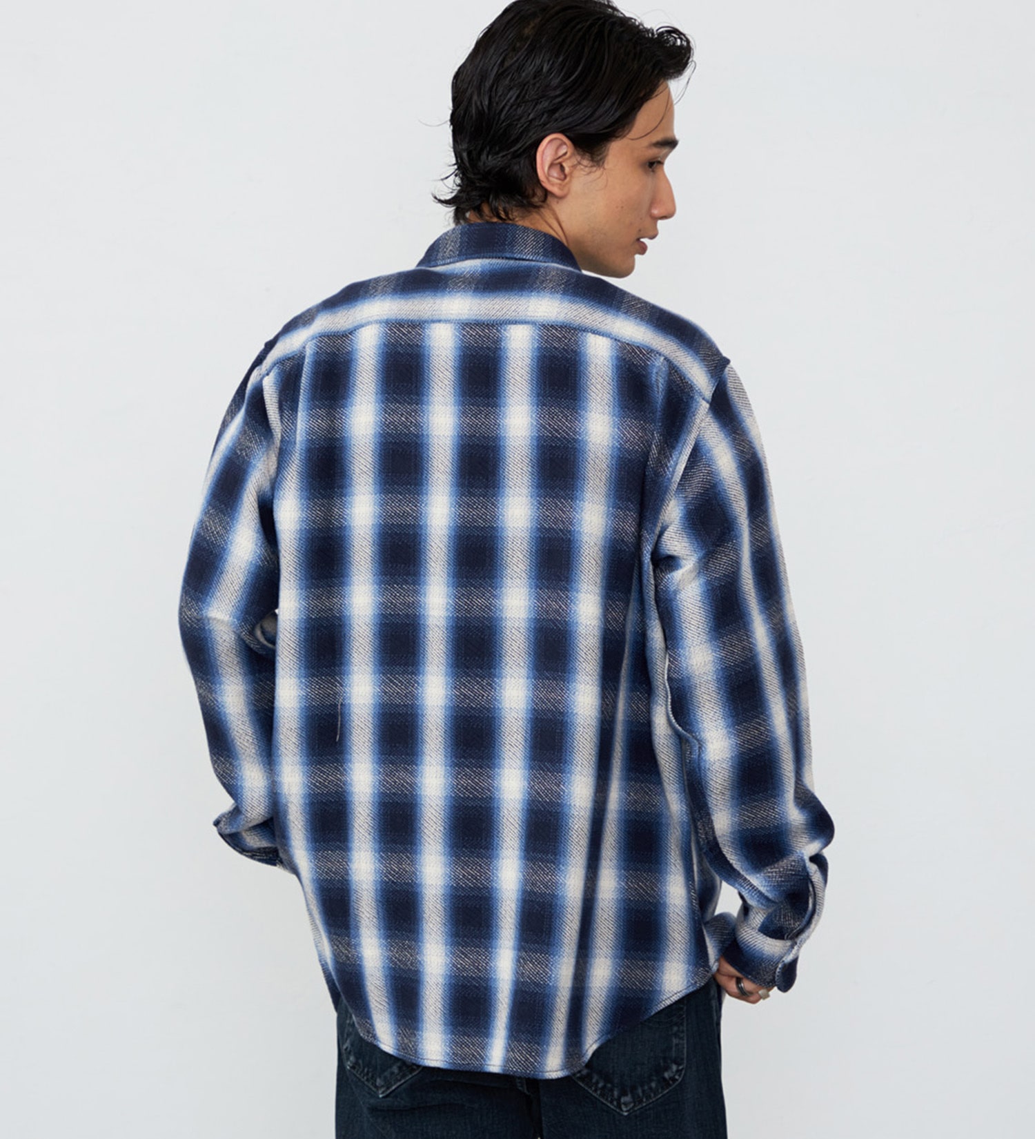 Lee(リー)のNEL WORK SHIRTS/ネルワークシャツ オンブレチェック|トップス/シャツ/ブラウス/メンズ|ブルー