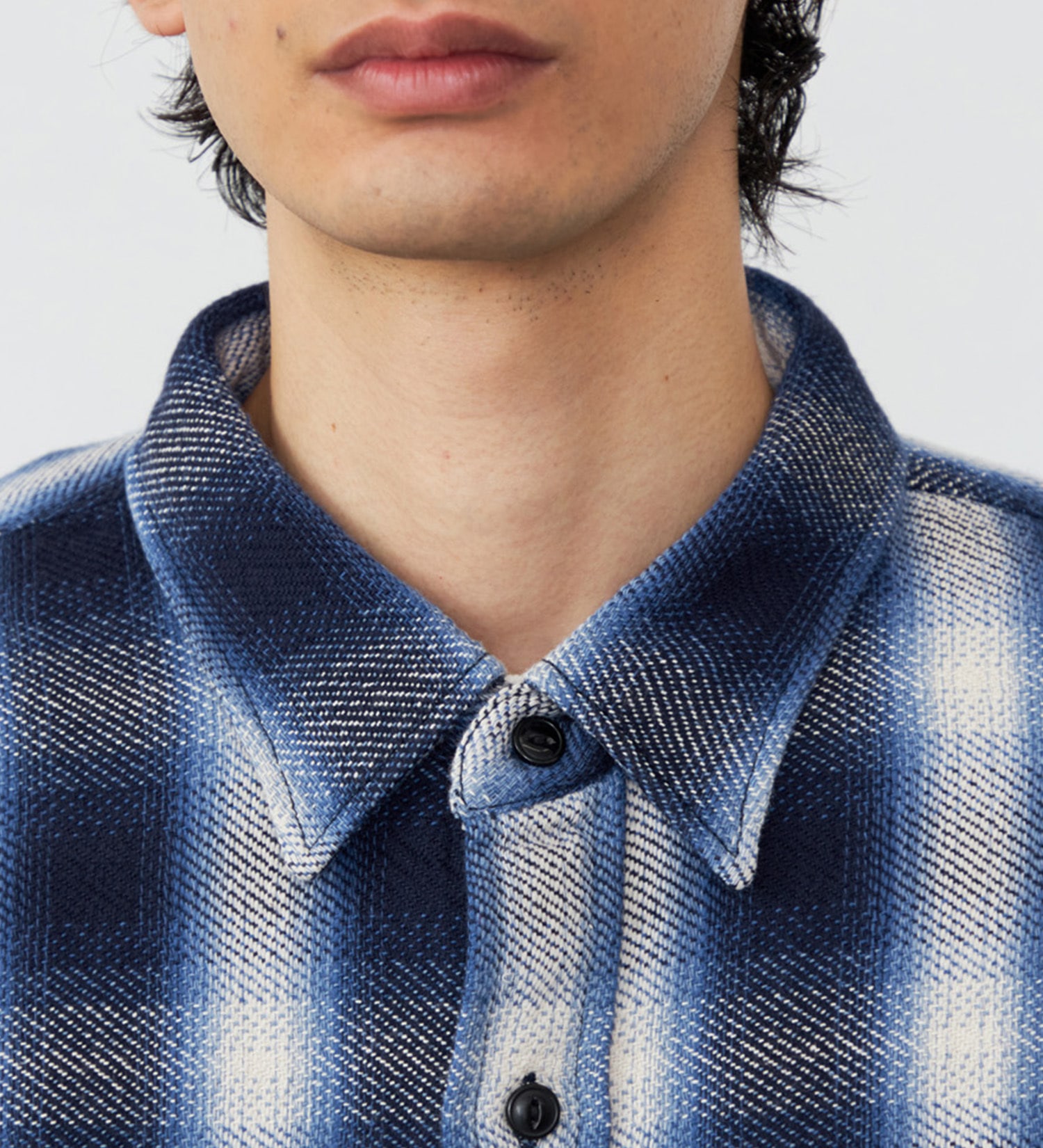 Lee(リー)のNEL WORK SHIRTS/ネルワークシャツ オンブレチェック|トップス/シャツ/ブラウス/メンズ|ブルー