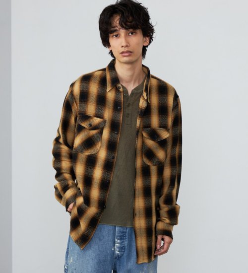 Lee(リー)のNEL WORK SHIRTS/ネルワークシャツ オンブレチェック|トップス/シャツ/ブラウス/メンズ|ブラウン