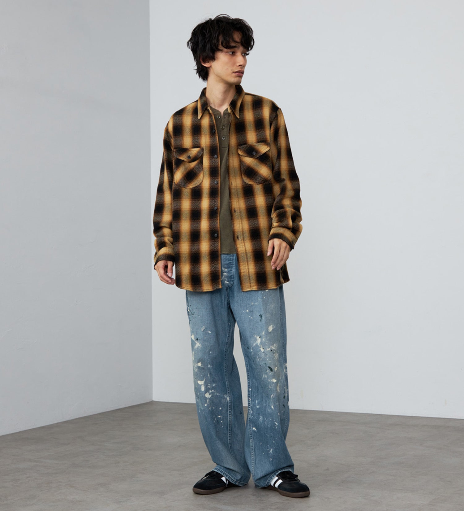 Lee(リー)のNEL WORK SHIRTS/ネルワークシャツ オンブレチェック|トップス/シャツ/ブラウス/メンズ|ブラウン