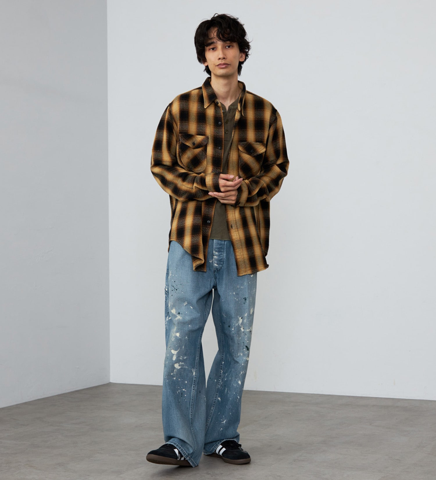 Lee(リー)のNEL WORK SHIRTS/ネルワークシャツ オンブレチェック|トップス/シャツ/ブラウス/メンズ|ブラウン