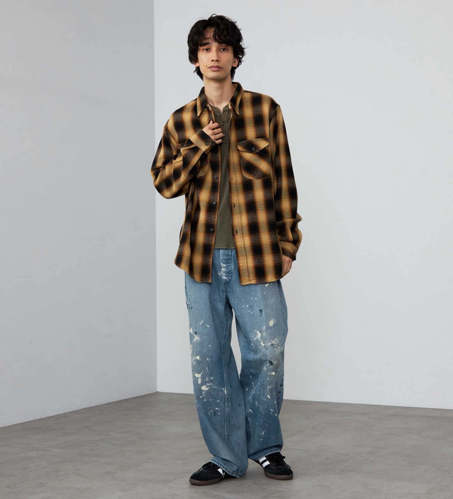 Lee(リー)のNEL WORK SHIRTS/ネルワークシャツ オンブレチェック|トップス/シャツ/ブラウス/メンズ|ブラウン