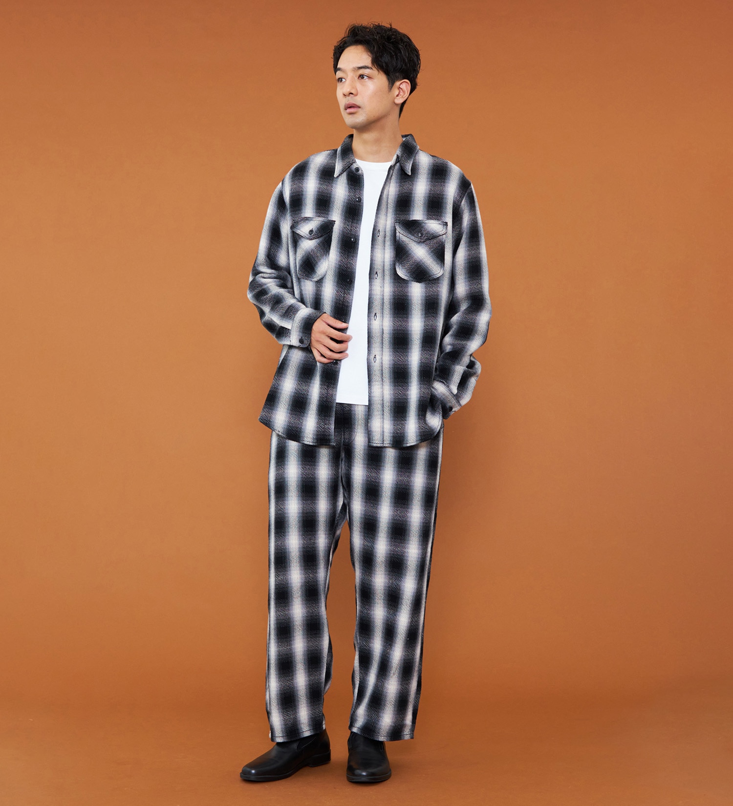 Lee(リー)のNEL WORK SHIRTS/ネルワークシャツ オンブレチェック|トップス/シャツ/ブラウス/メンズ|ブラック