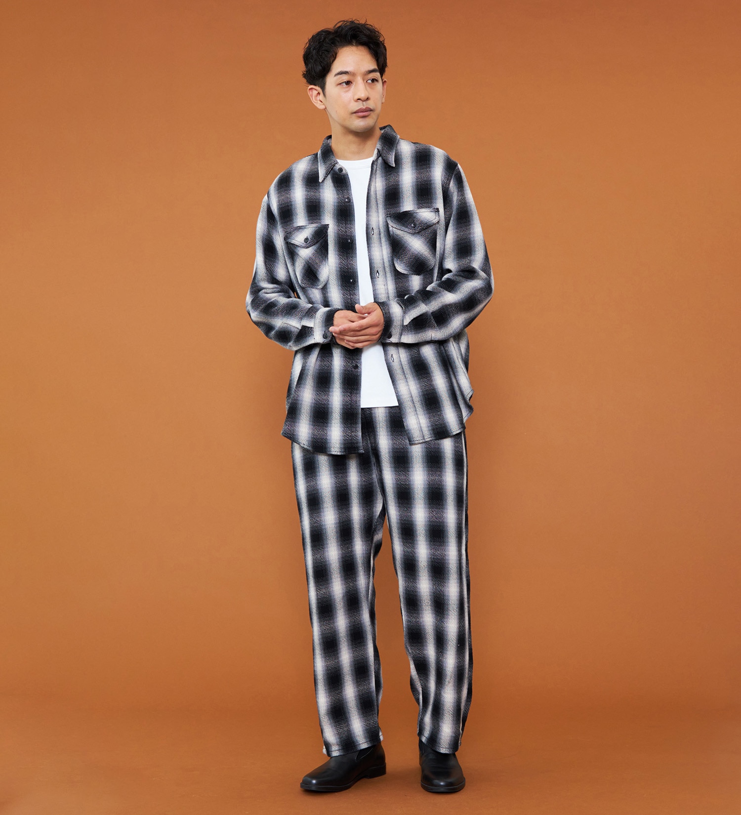 Lee(リー)のNEL WORK SHIRTS/ネルワークシャツ オンブレチェック|トップス/シャツ/ブラウス/メンズ|ブラック