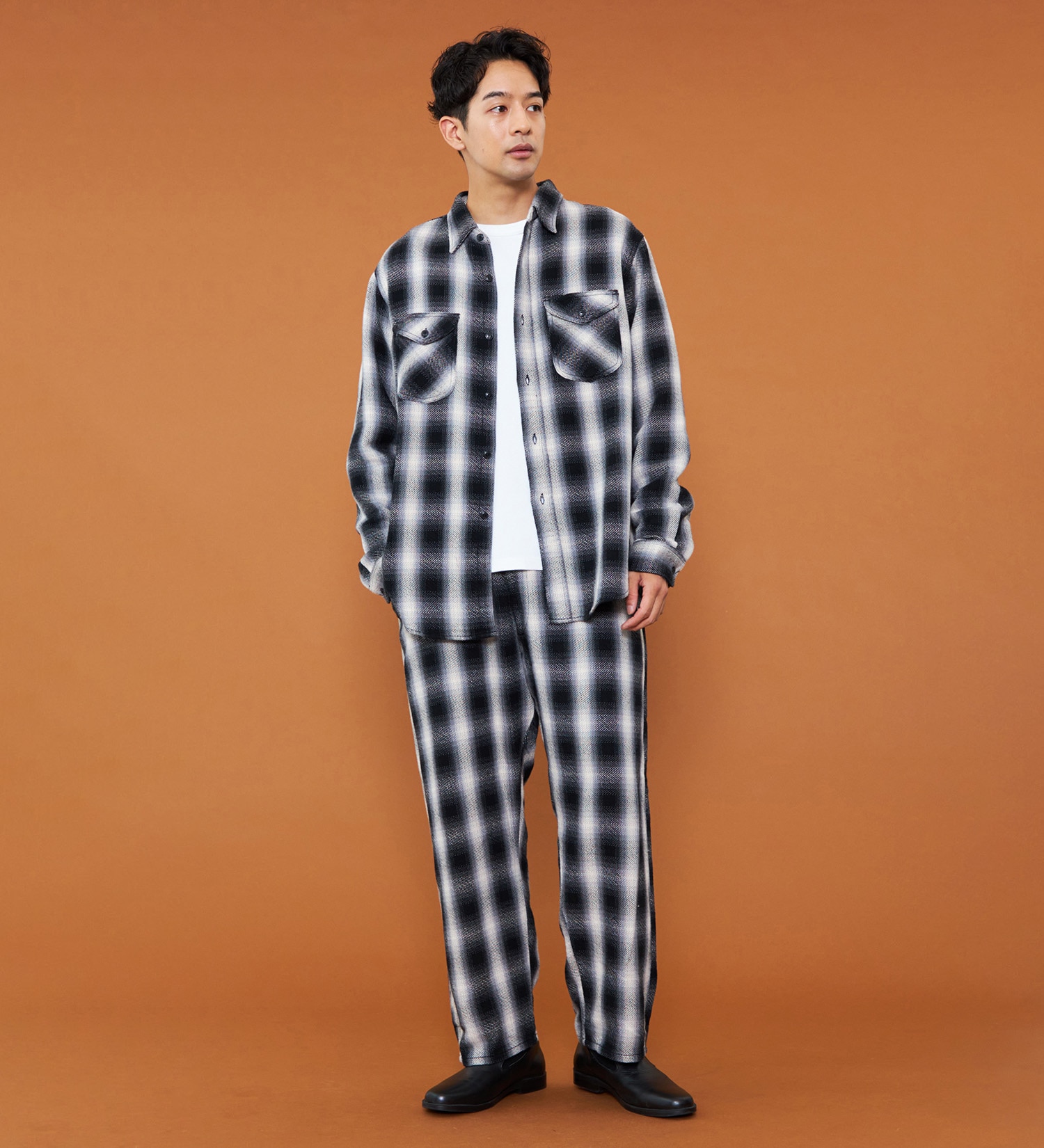 Lee(リー)のNEL WORK SHIRTS/ネルワークシャツ オンブレチェック|トップス/シャツ/ブラウス/メンズ|ブラック