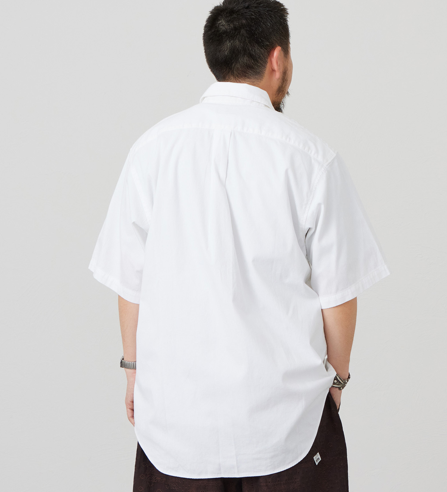 Lee(リー)のハーフスリーブワークシャツ ライトウエイトコードレーン|トップス/シャツ/ブラウス/メンズ|ホワイト