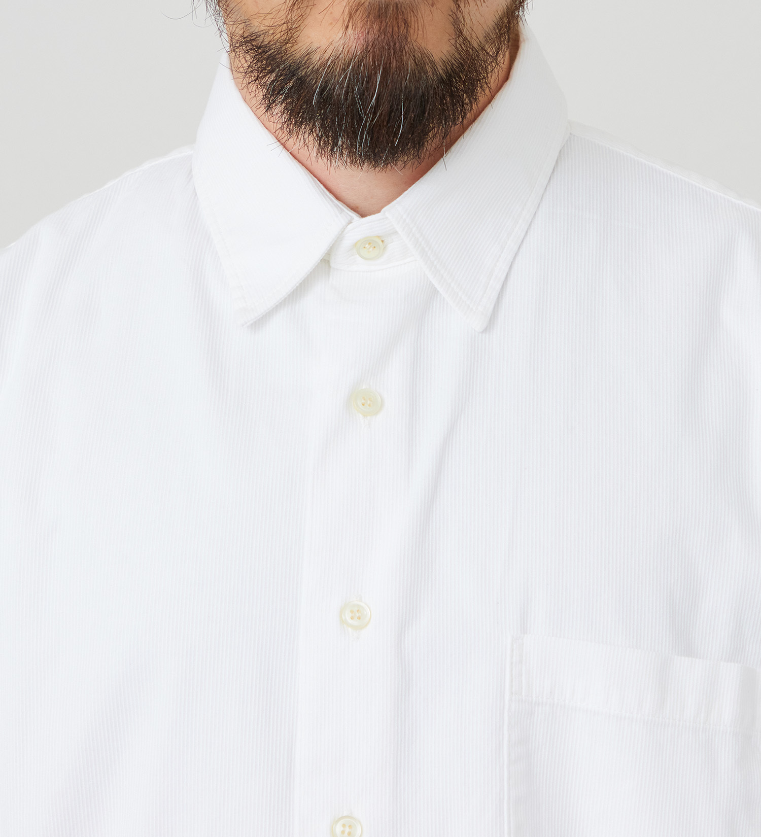 Lee(リー)のハーフスリーブワークシャツ ライトウエイトコードレーン|トップス/シャツ/ブラウス/メンズ|ホワイト