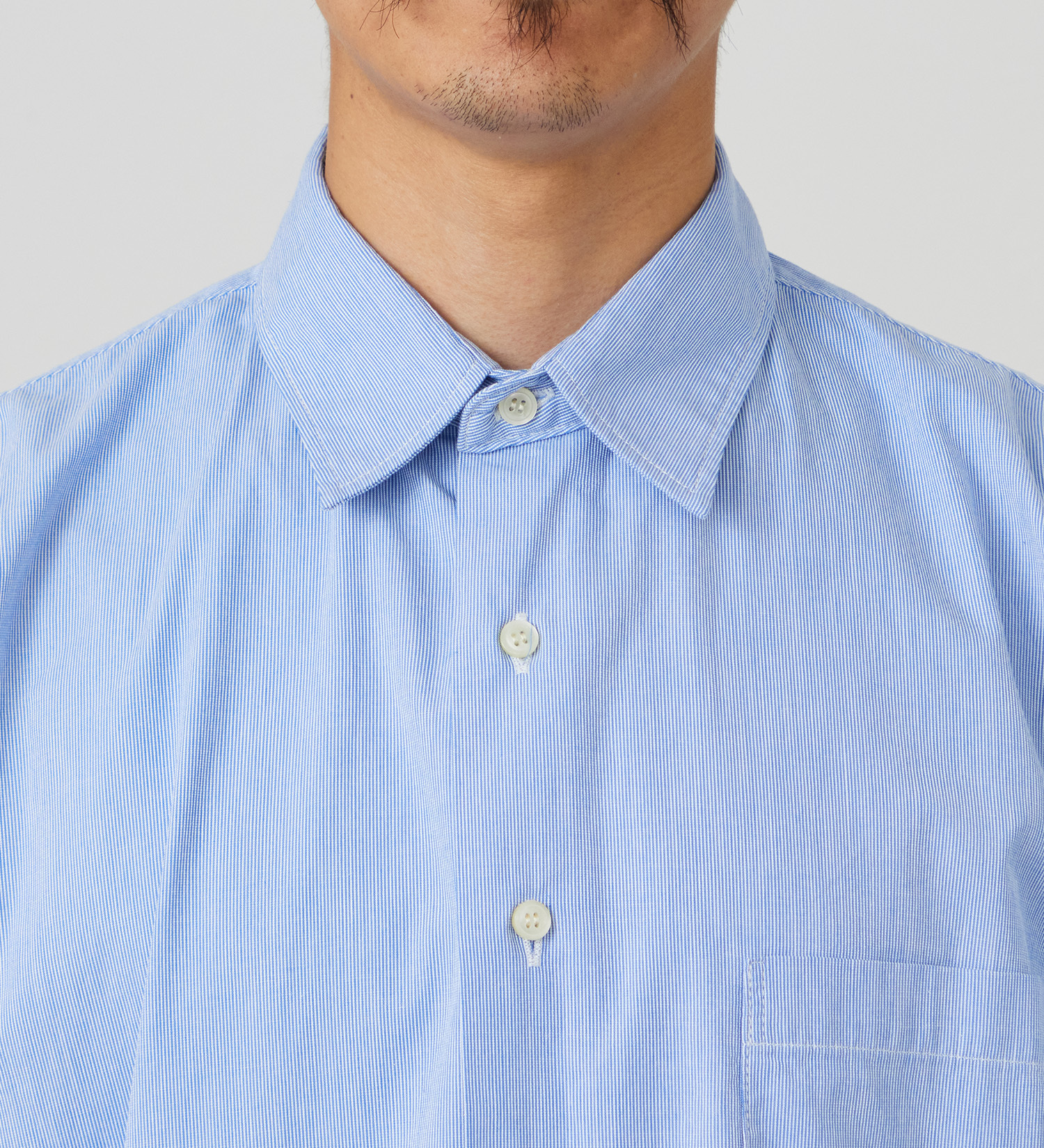 Lee(リー)のハーフスリーブワークシャツ ライトウエイトコードレーン|トップス/シャツ/ブラウス/メンズ|ブルー