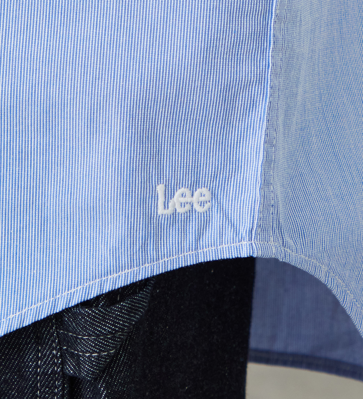 Lee(リー)のハーフスリーブワークシャツ ライトウエイトコードレーン|トップス/シャツ/ブラウス/メンズ|ブルー