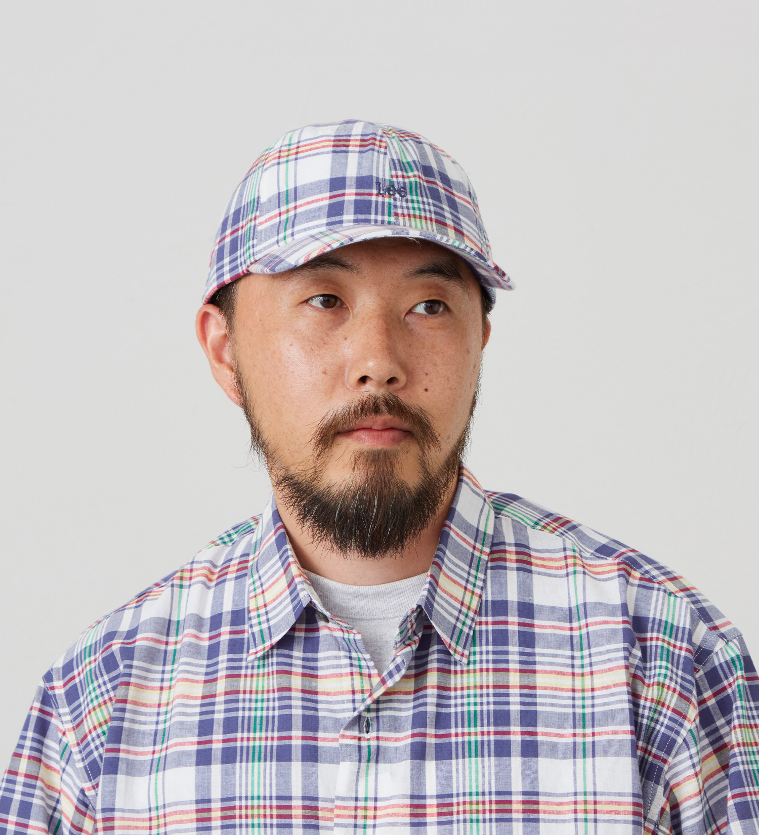 Lee(リー)のハーフスリーブサファリシャツ ライトウエイトマドラスチェック|トップス/シャツ/ブラウス/メンズ|ネイビー