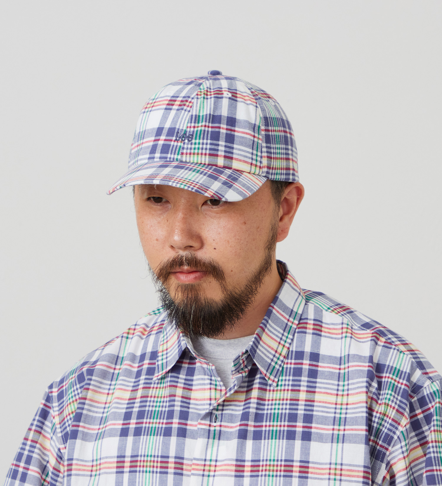 Lee(リー)のハーフスリーブサファリシャツ ライトウエイトマドラスチェック|トップス/シャツ/ブラウス/メンズ|ネイビー