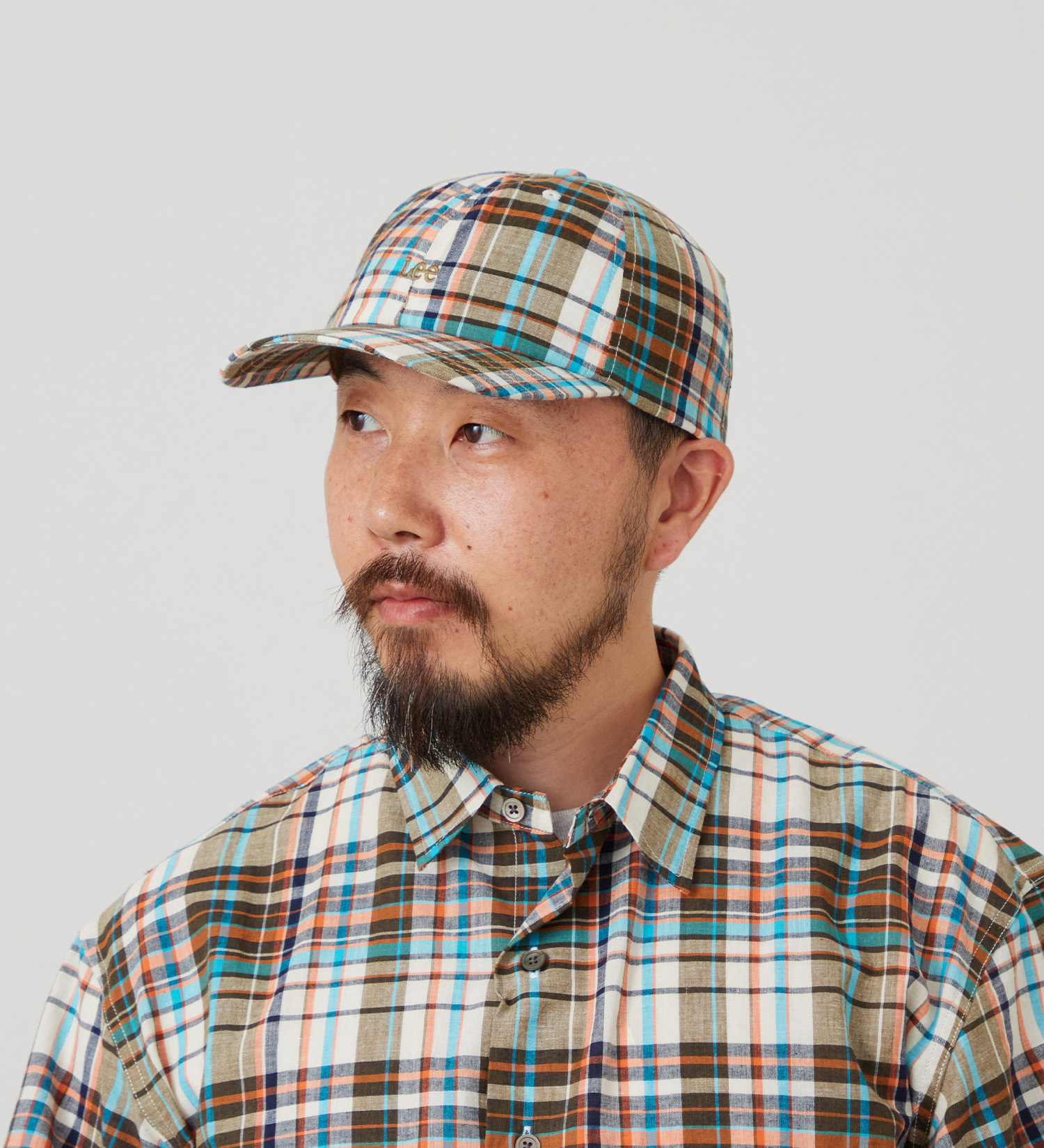 Lee(リー)のハーフスリーブサファリシャツ ライトウエイトマドラスチェック|トップス/シャツ/ブラウス/メンズ|オレンジ