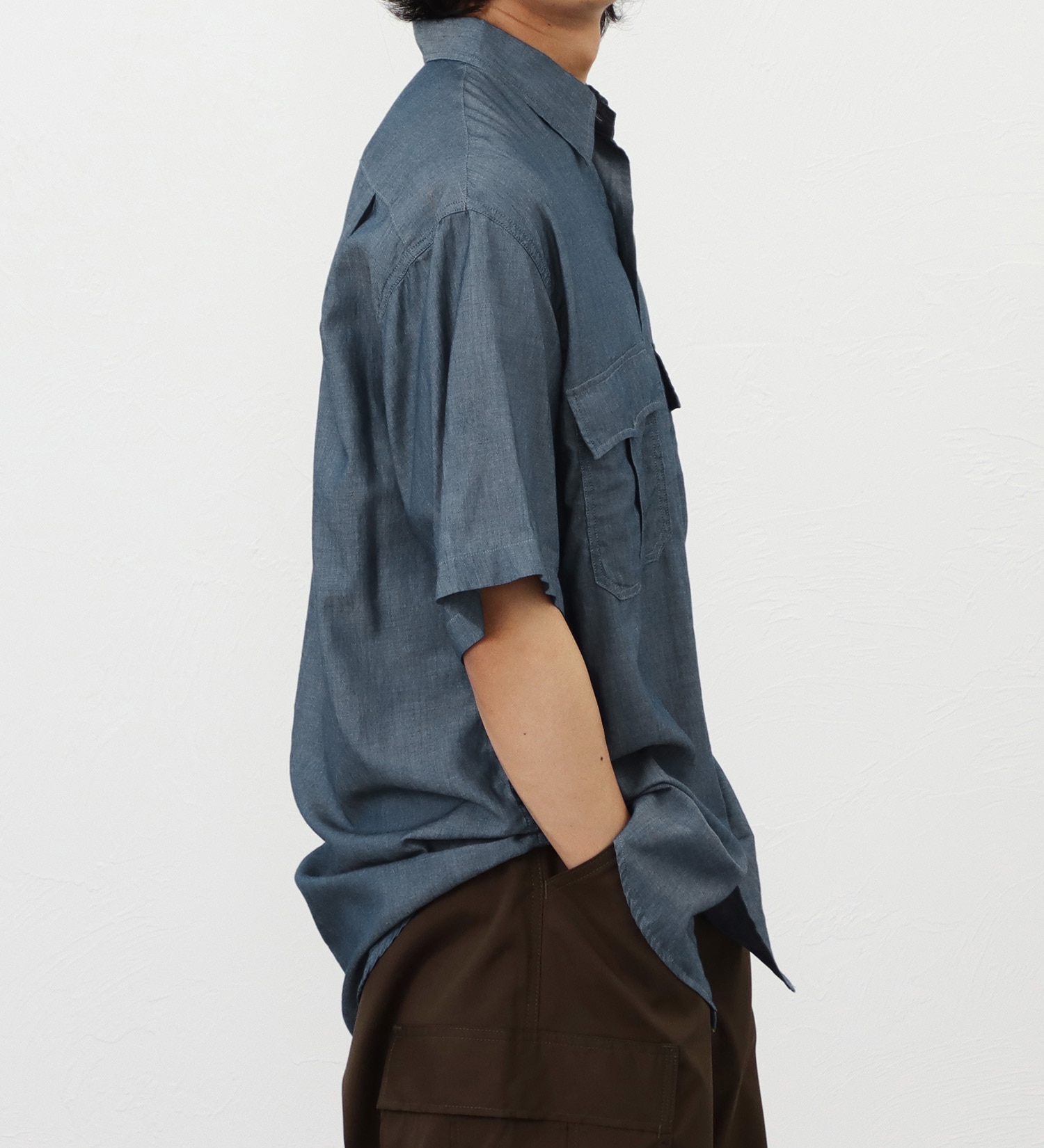 Lee(リー)の【ポイントアップ対象】【直営店・WEB別注】ドットエアーシャツ【涼】|トップス/シャツ/ブラウス/メンズ|インディゴブルー