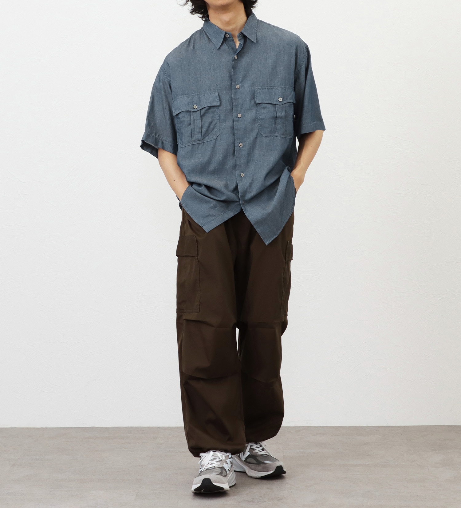 Lee(リー)の【ポイントアップ対象】【直営店・WEB別注】ドットエアーシャツ【涼】|トップス/シャツ/ブラウス/メンズ|インディゴブルー