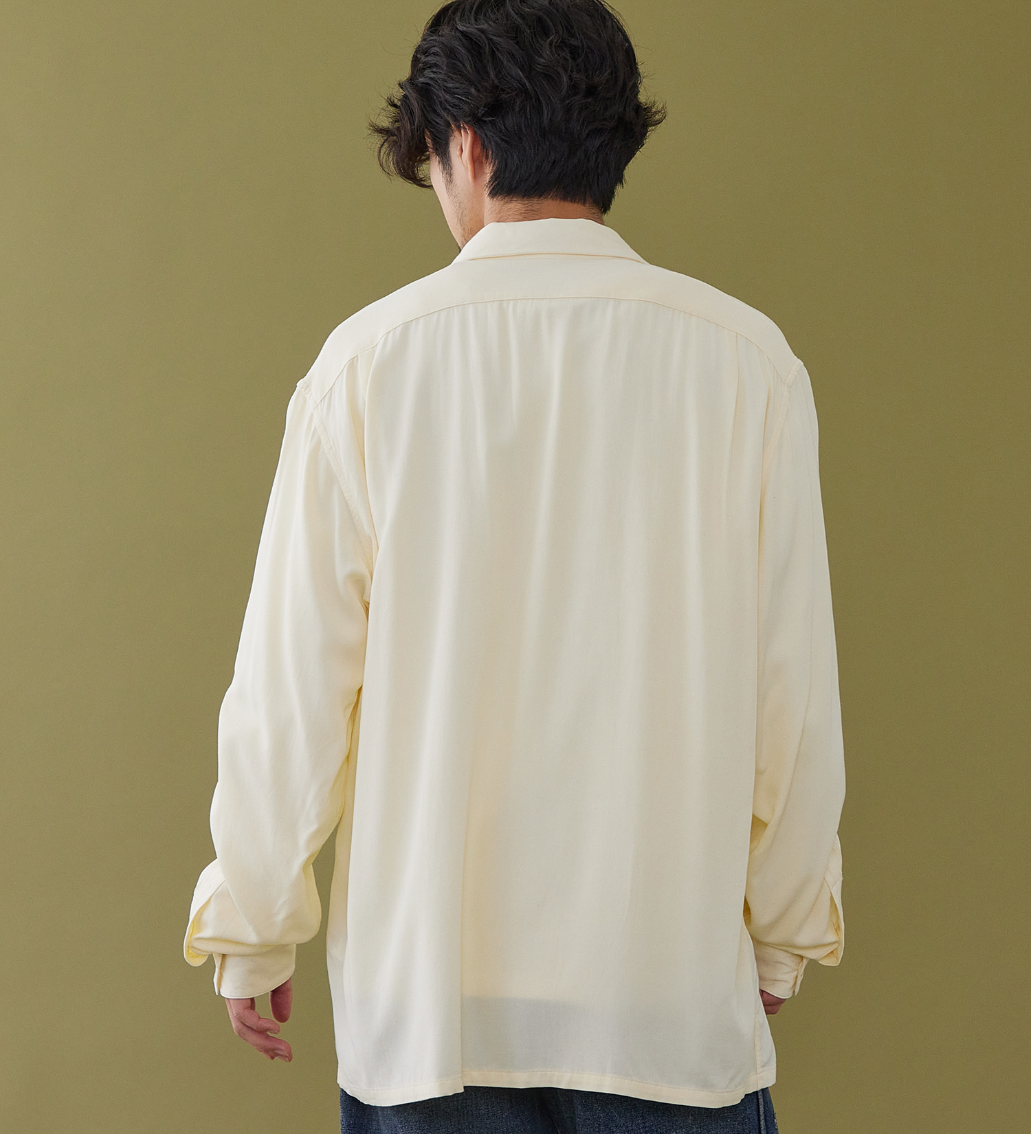 Lee(リー)のオープンカラーシャツ レーヨン素材|トップス/シャツ/ブラウス/メンズ|アイボリー