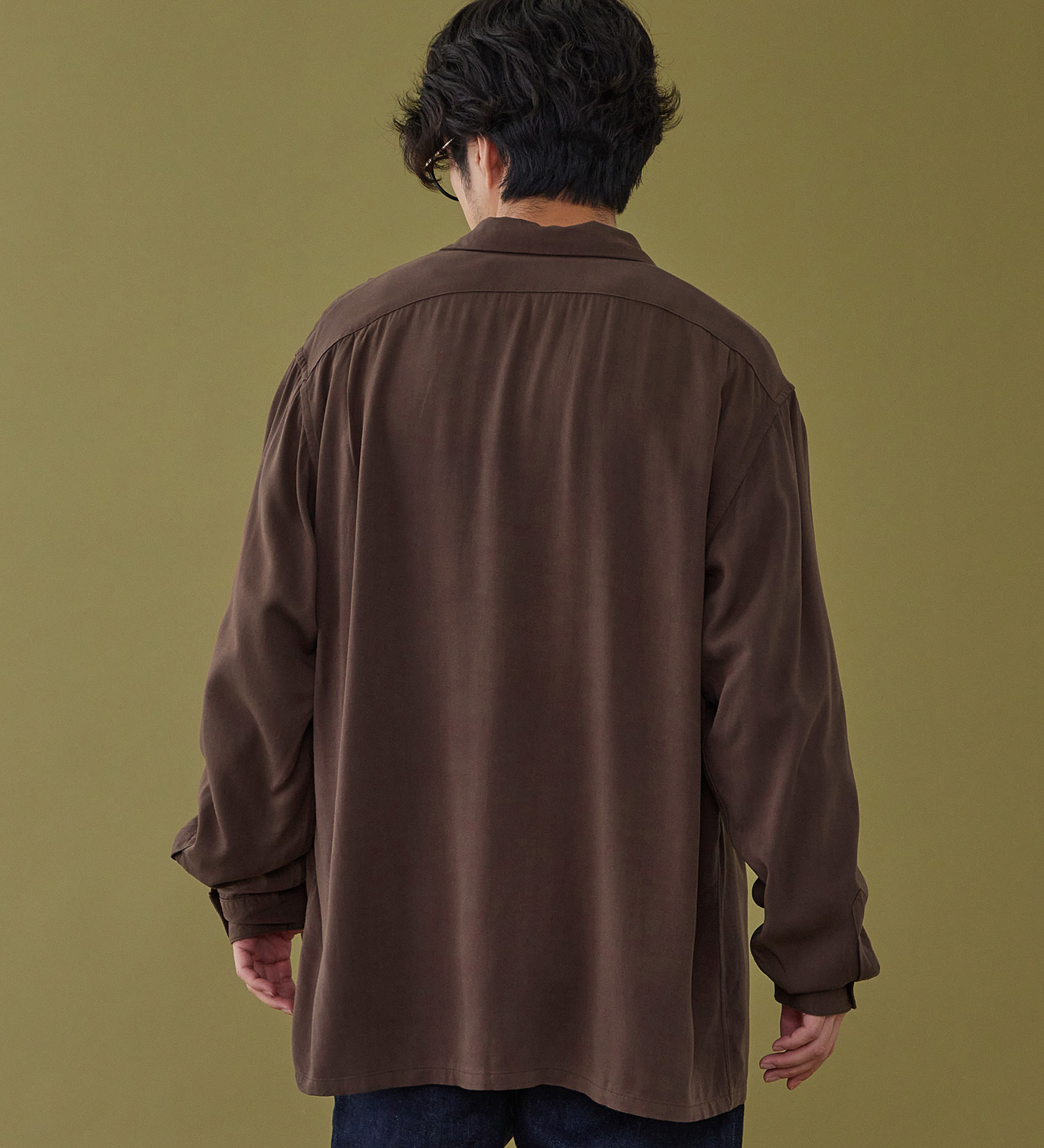 Lee(リー)のオープンカラーシャツ レーヨン素材|トップス/シャツ/ブラウス/メンズ|ブラウン