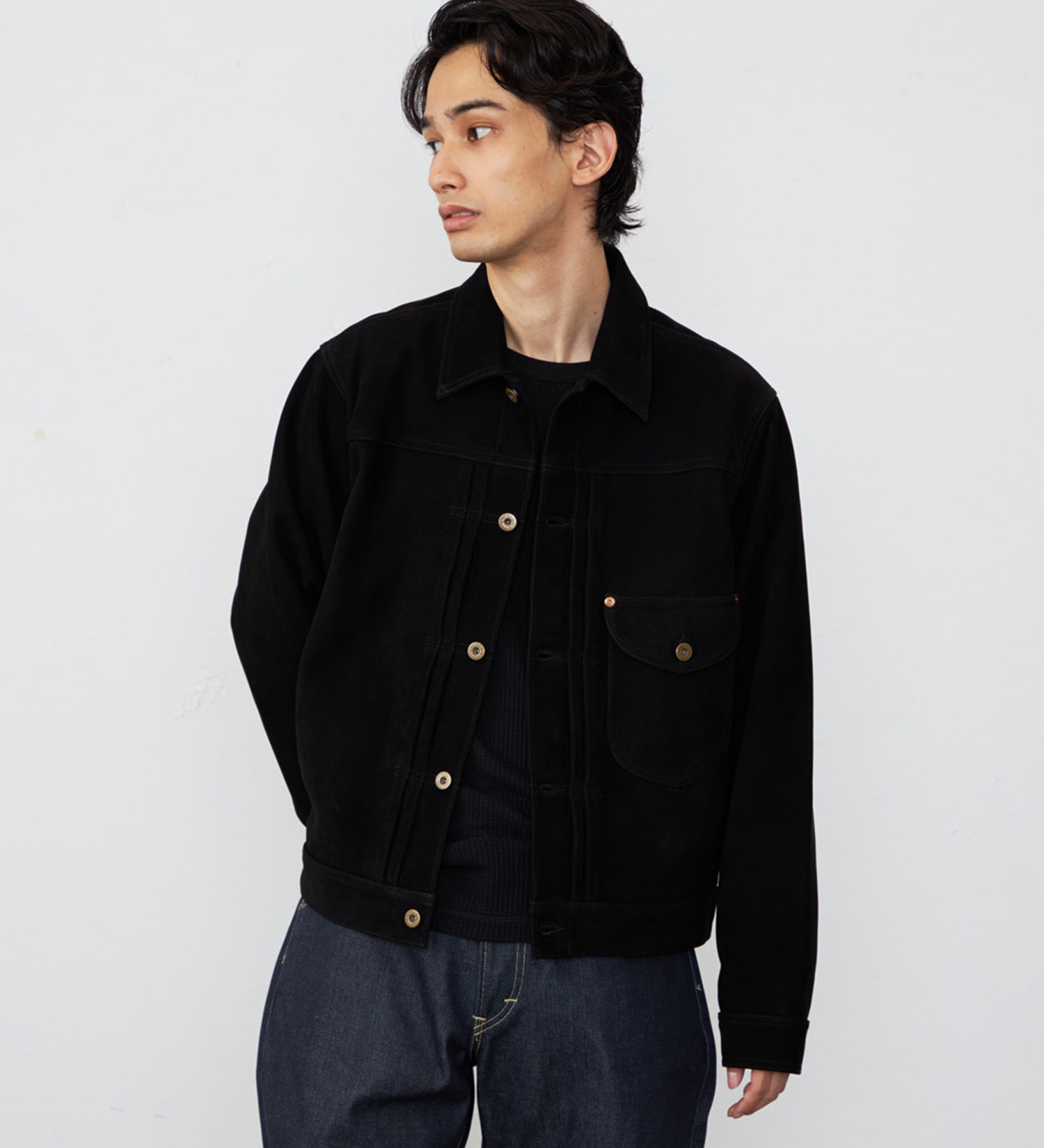 Lee(リー)の【予約】COWBOY JACKET GOAT LEATHER|ジャケット/アウター/その他アウター/メンズ|ブラック系その他