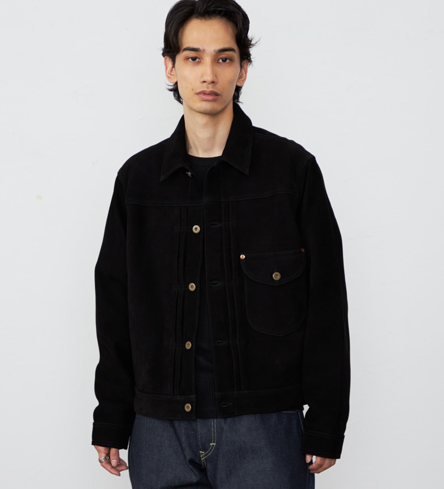 Lee(リー)の【予約】COWBOY JACKET GOAT LEATHER|ジャケット/アウター/その他アウター/メンズ|ブラック系その他