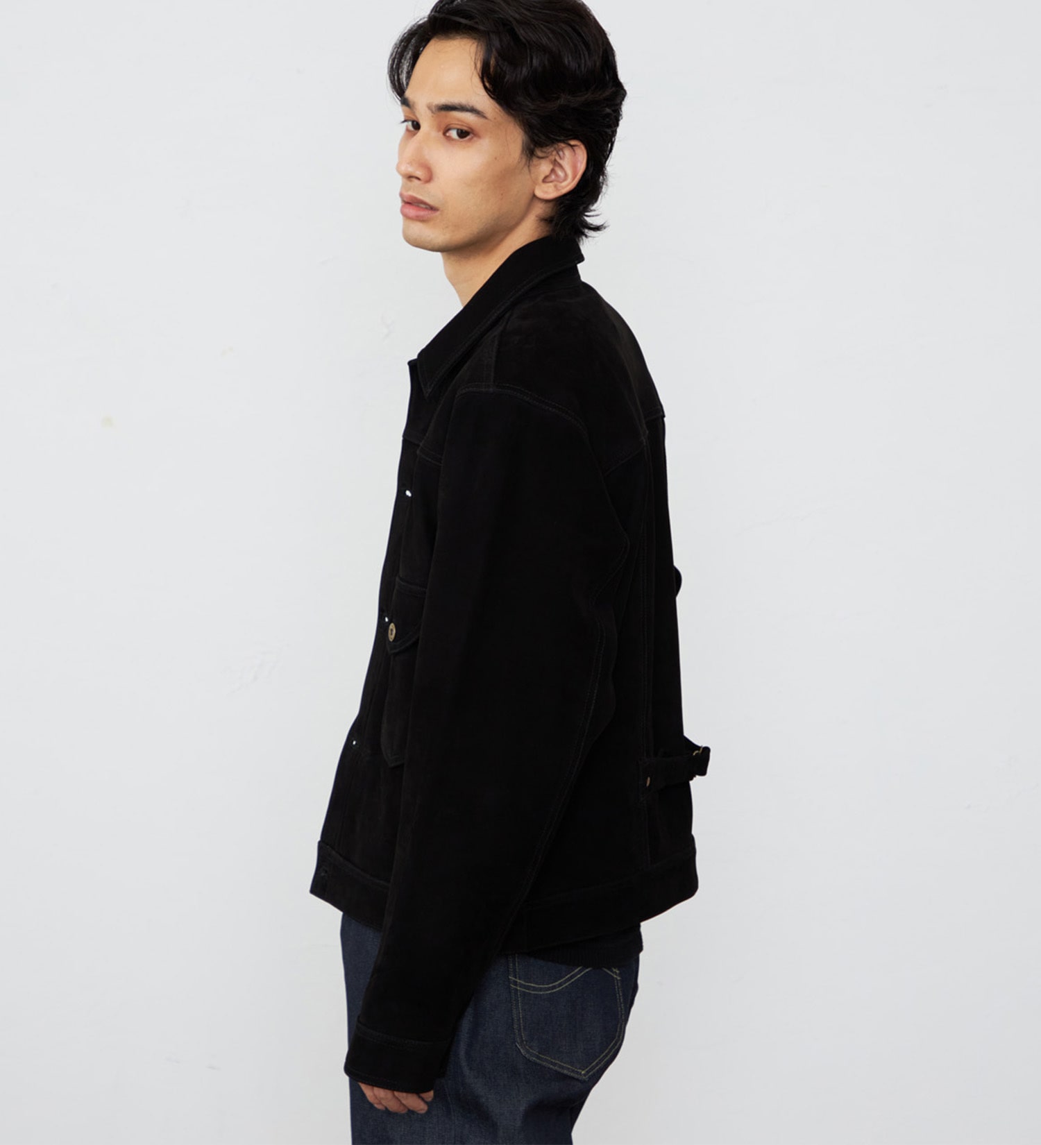 Lee(リー)の【予約】COWBOY JACKET GOAT LEATHER|ジャケット/アウター/その他アウター/メンズ|ブラック系その他