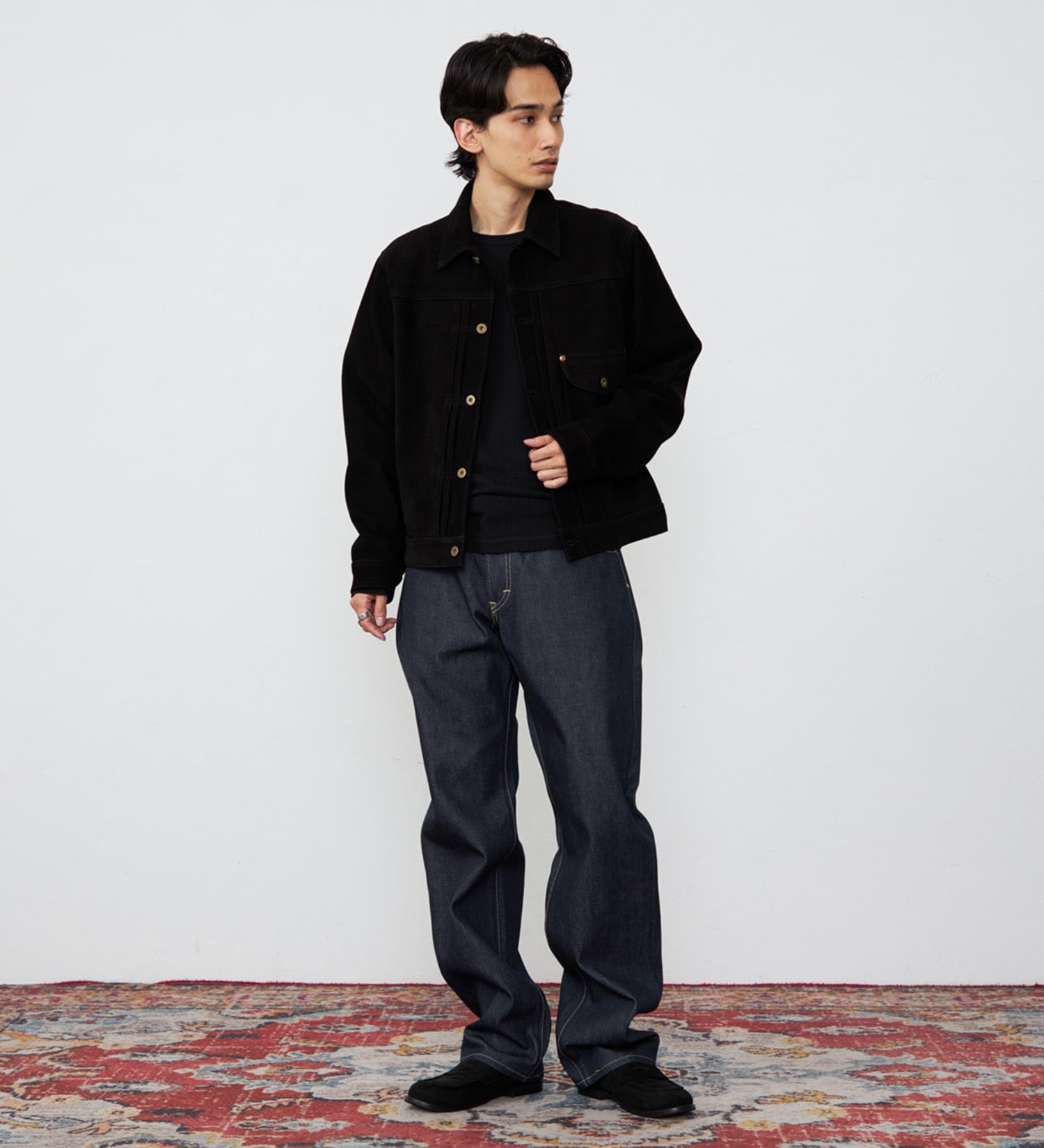 Lee(リー)の【予約】COWBOY JACKET GOAT LEATHER|ジャケット/アウター/その他アウター/メンズ|ブラック系その他
