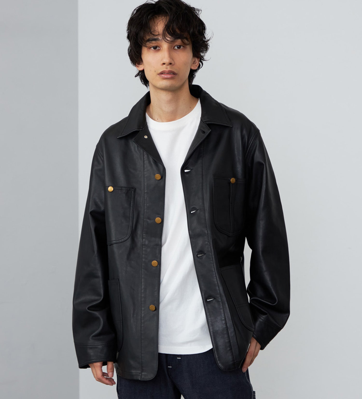 Lee(リー)の【予約】LOCO JACKET RAM LEATHER|ジャケット/アウター/その他アウター/メンズ|ブラック