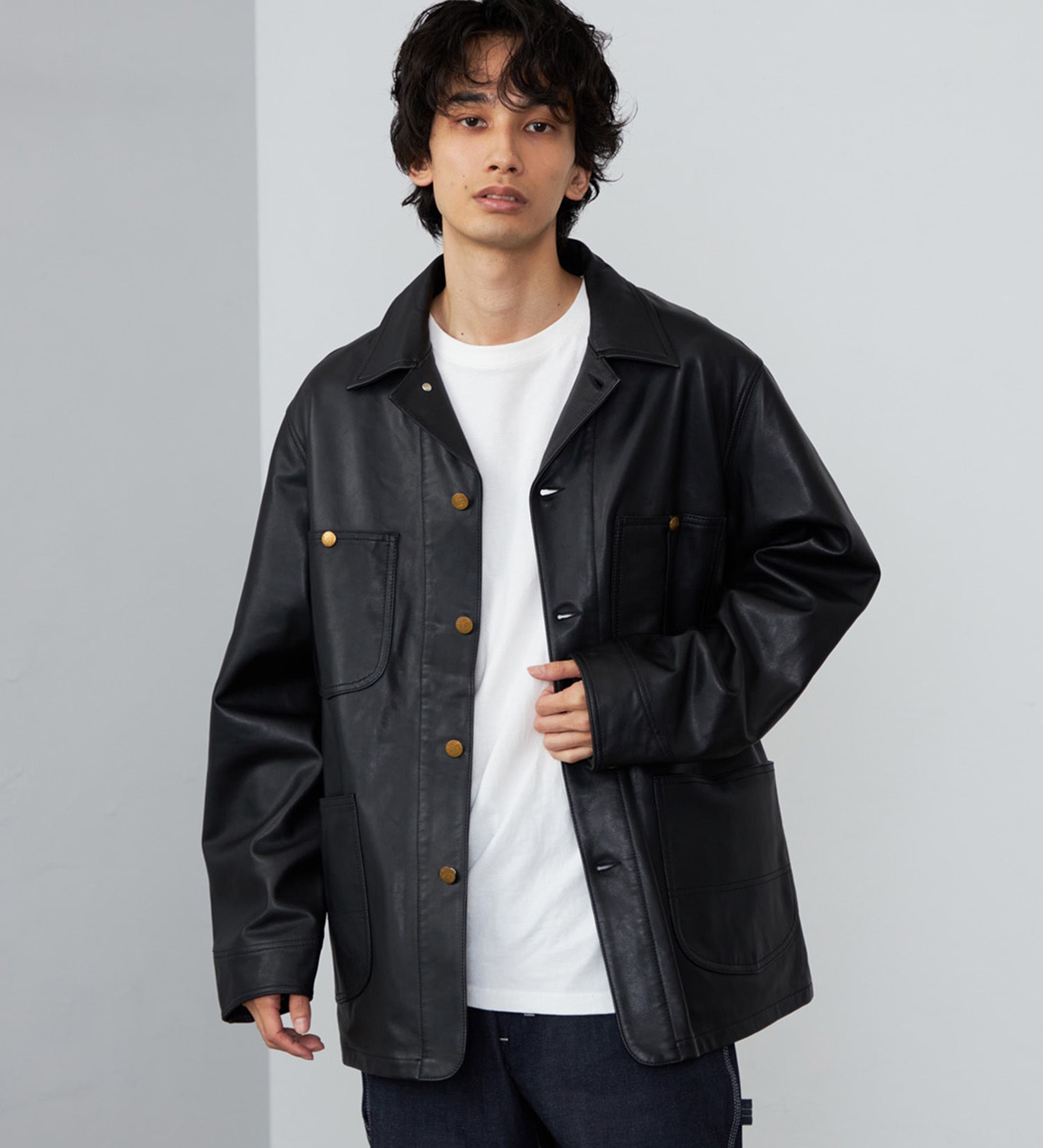 Lee(リー)の【予約】LOCO JACKET RAM LEATHER|ジャケット/アウター/その他アウター/メンズ|ブラック