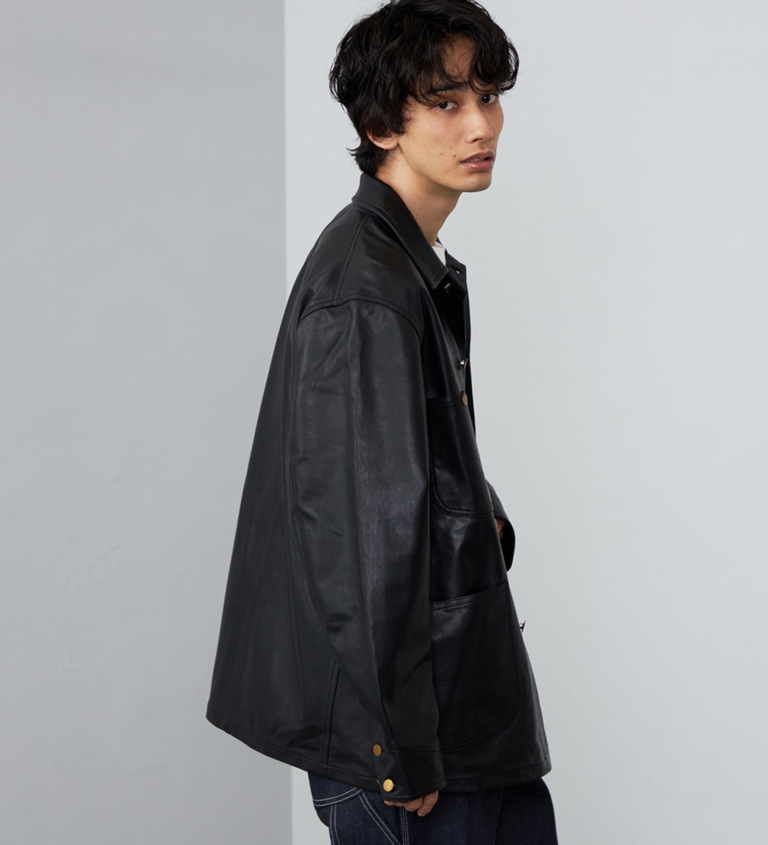 Lee(リー)の【予約】LOCO JACKET RAM LEATHER|ジャケット/アウター/その他アウター/メンズ|ブラック