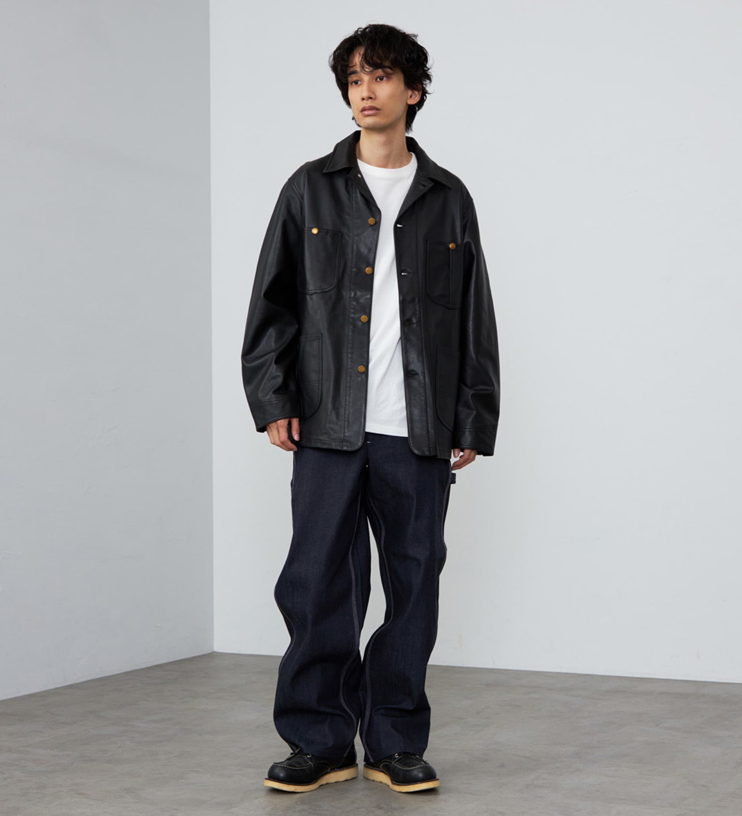 Lee(リー)の【予約】LOCO JACKET RAM LEATHER|ジャケット/アウター/その他アウター/メンズ|ブラック