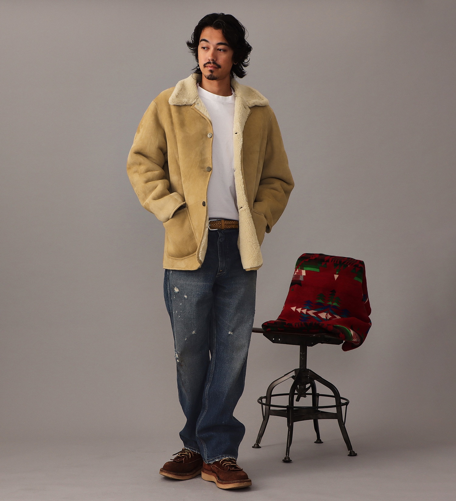 Lee(リー)の【試着対象】MOUTON JACKET TYPE 91-J|ジャケット/アウター/その他アウター/メンズ|ベージュ