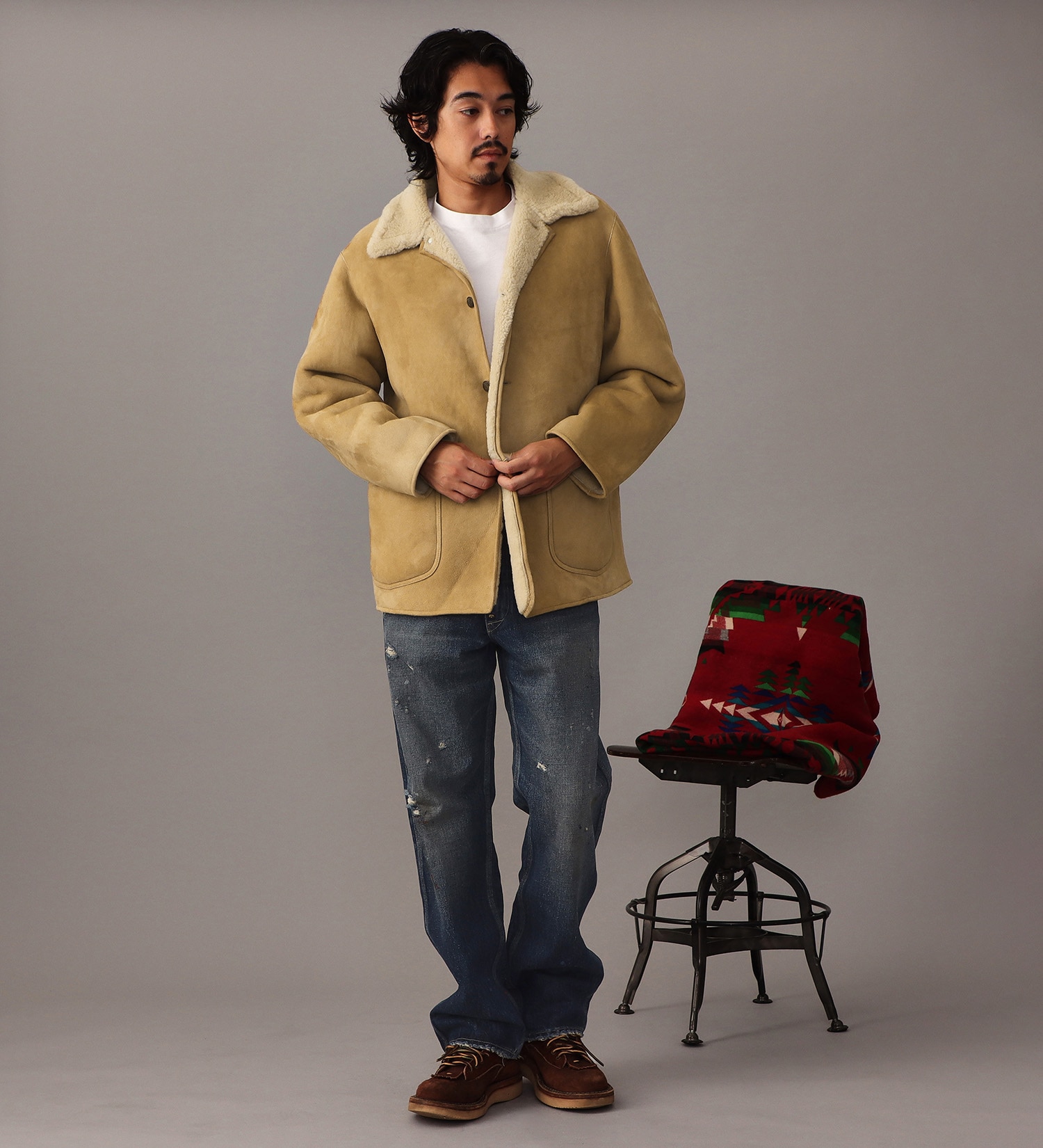 Lee(リー)の【試着対象】MOUTON JACKET TYPE 91-J|ジャケット/アウター/その他アウター/メンズ|ベージュ
