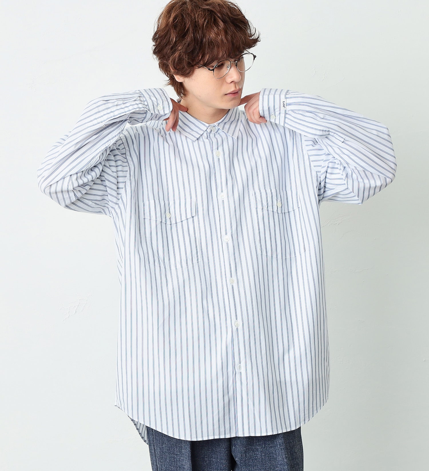 Lee(リー)の【SALE】ストライプワークシャツ|トップス/シャツ/ブラウス/メンズ|ホワイト