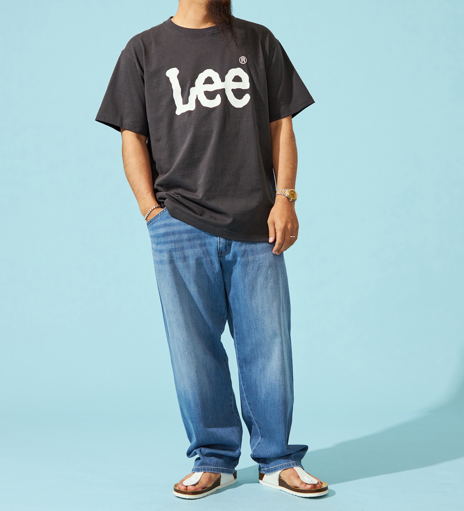 Lee(リー)の【EC・直営店限定】【涼】ジェイドエアー サイドシームレスジーンズ|パンツ/デニム/ジーンズパンツ/メンズ|淡色ブルー