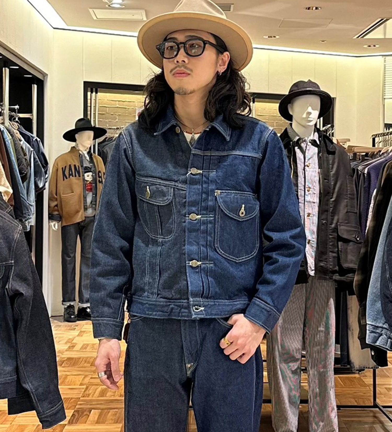 Lee(リー)の【直営店/EC別注】Docking Jacket / ドッキングデニムジャケット|ジャケット/アウター/デニムジャケット/メンズ|インディゴブルー