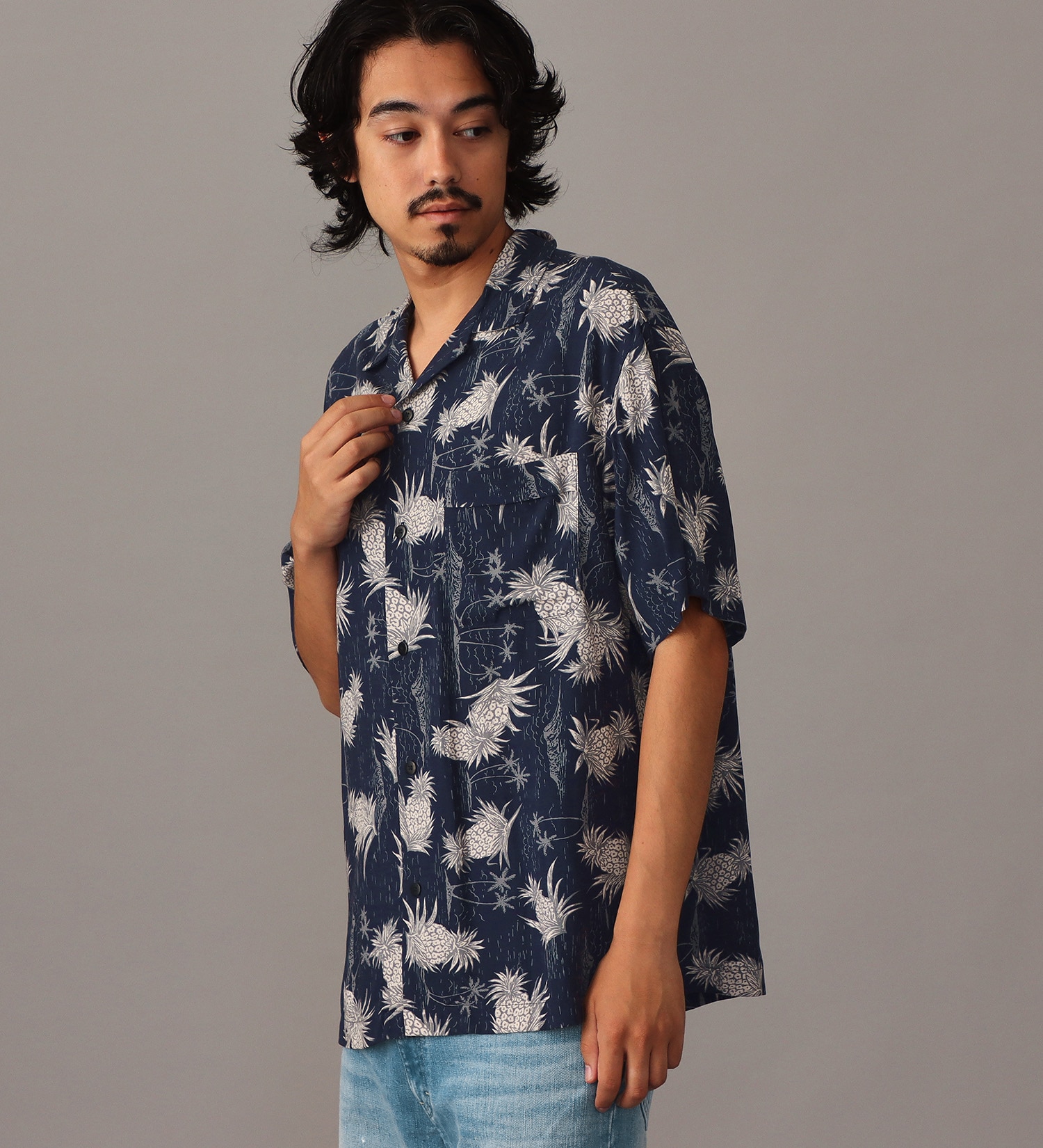 Lee(リー)の【直営店・WEB別注】ALOHA SHIRTS|トップス/シャツ/ブラウス/メンズ|ネイビー