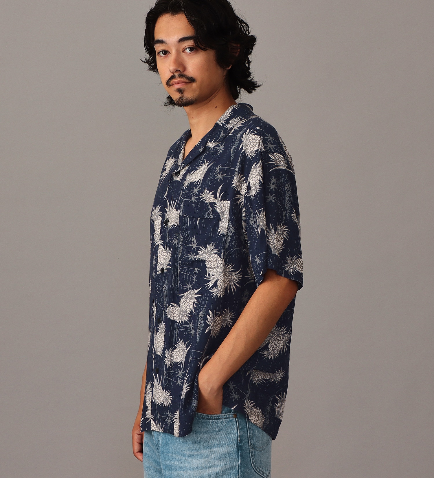 Lee(リー)の【直営店・WEB別注】ALOHA SHIRTS|トップス/シャツ/ブラウス/メンズ|ネイビー