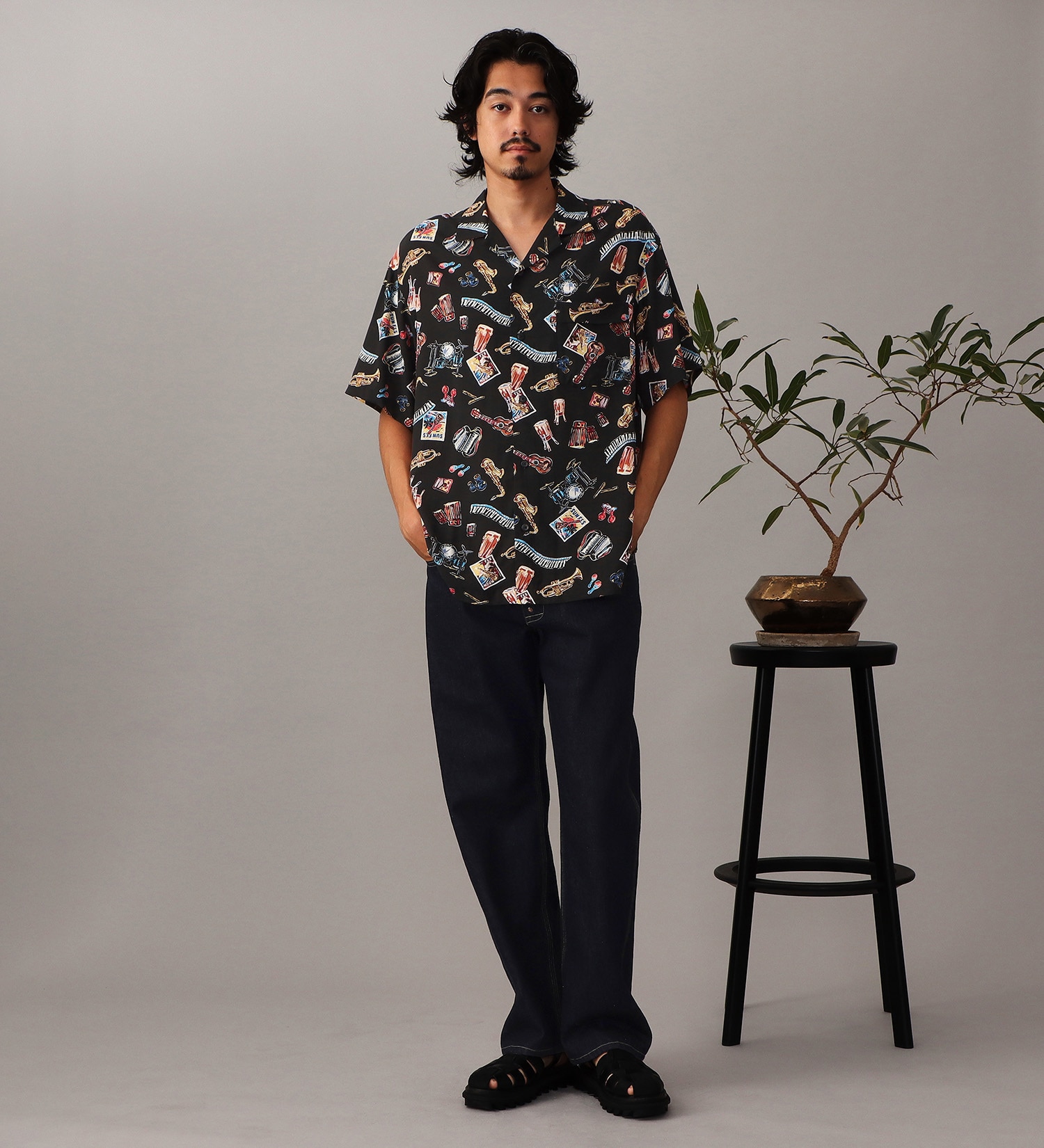 Lee(リー)の【直営店・WEB別注】ALOHA SHIRTS|トップス/シャツ/ブラウス/メンズ|ブラック