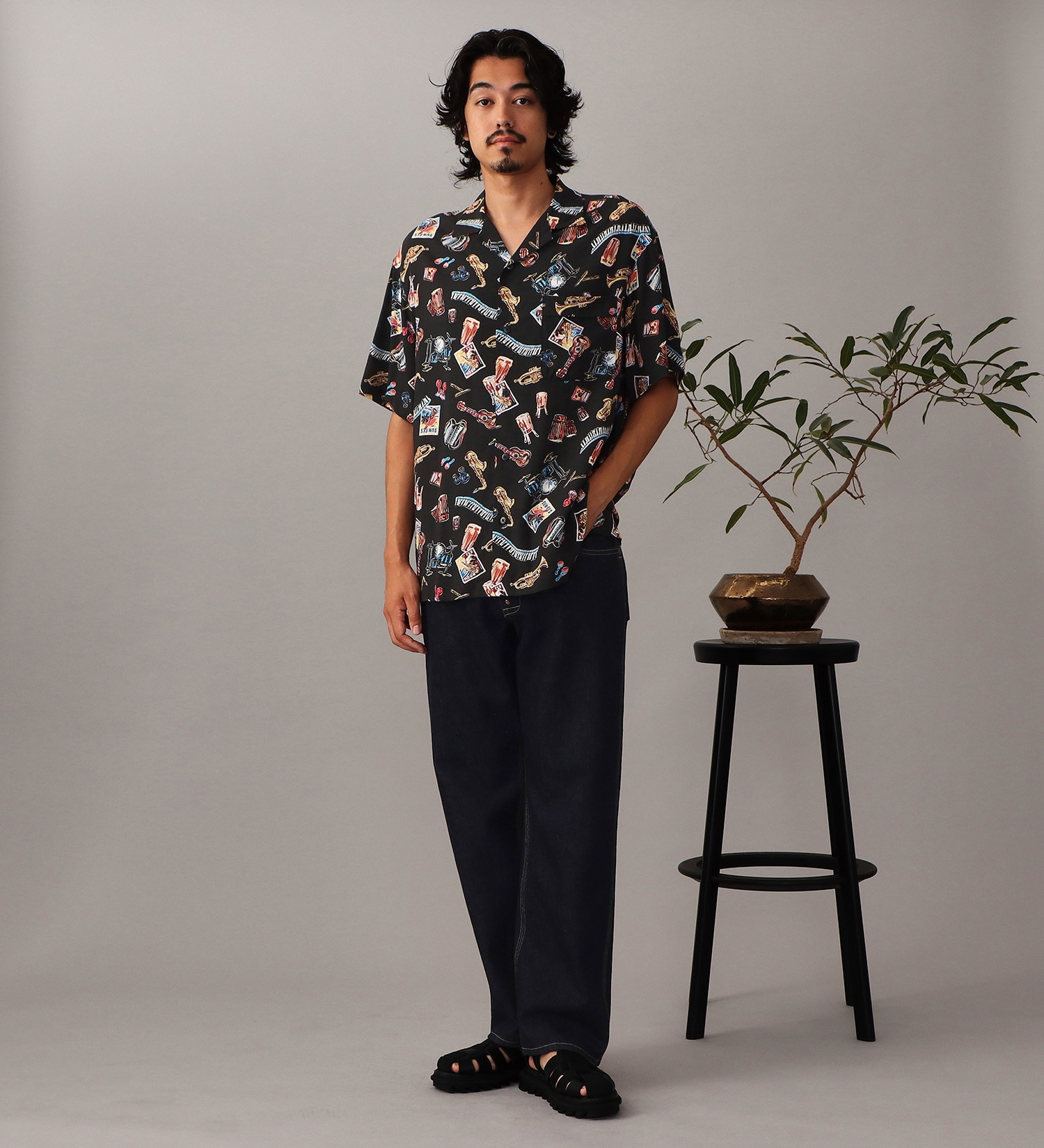 Lee(リー)の【直営店・WEB別注】ALOHA SHIRTS|トップス/シャツ/ブラウス/メンズ|ブラック